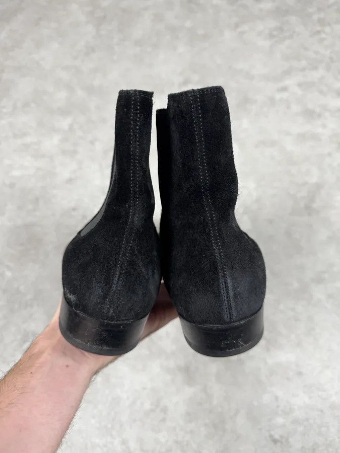 Saint Laurent Paris Saint Laurent Black Suede Leather Boots Size US 7 / EU 40 - 4 Thumbnail