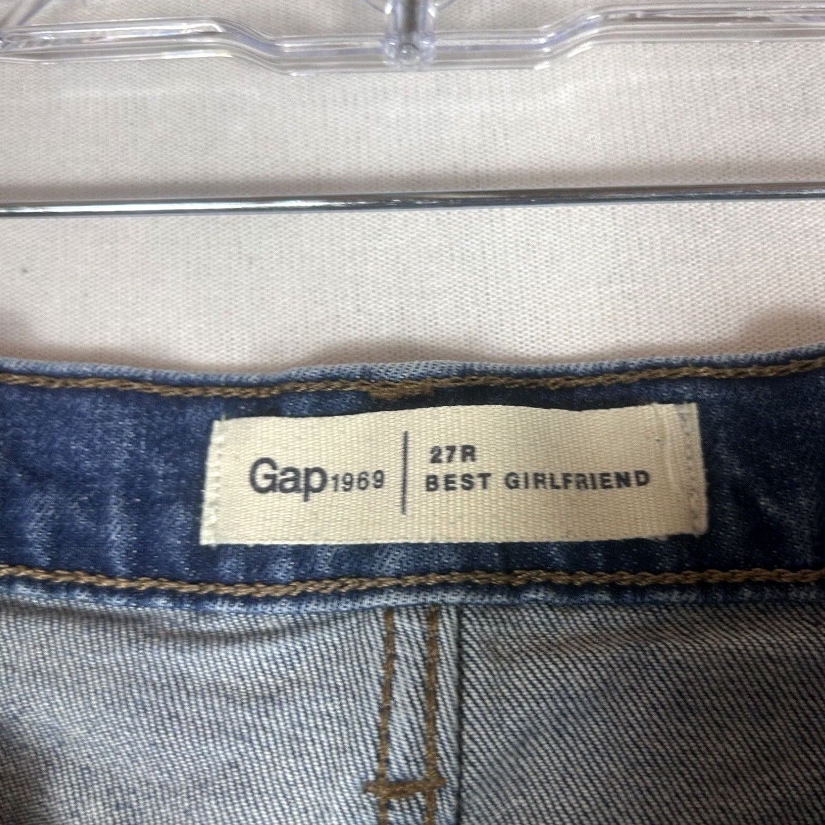 Gap Gap 1969 Jeans Women's Size 27R Ankle Blue Cotton Stretch Denim Straight 5-Pocket Zipper Button Regular Rise 26in Inseam 90s City Vintage: No Size 27" / US 4 / IT 40 - 3 Thumbnail