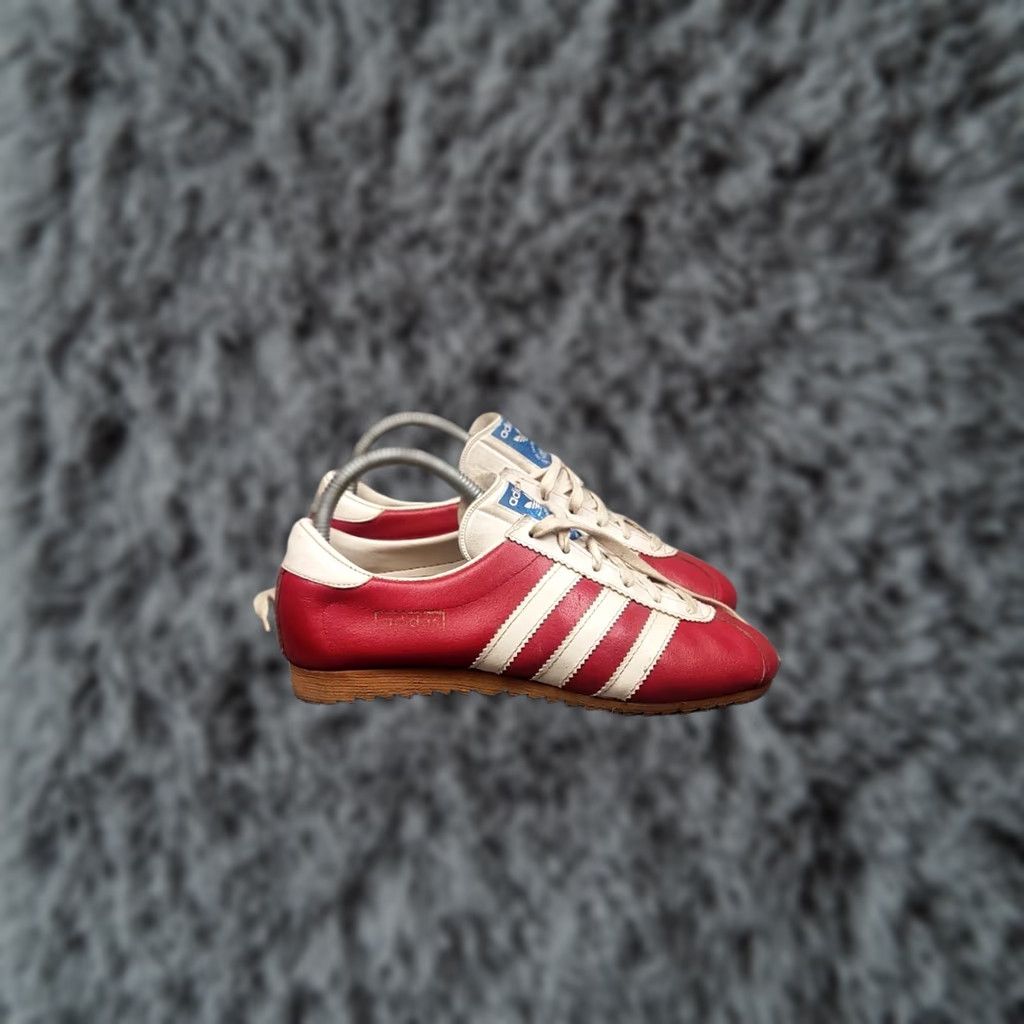 Adidas Adidas Hobby Vintage Sneakers 70's Austria Red Leather Trainers Shoes Size US 5 / EU 37 - 1 Thumbnail