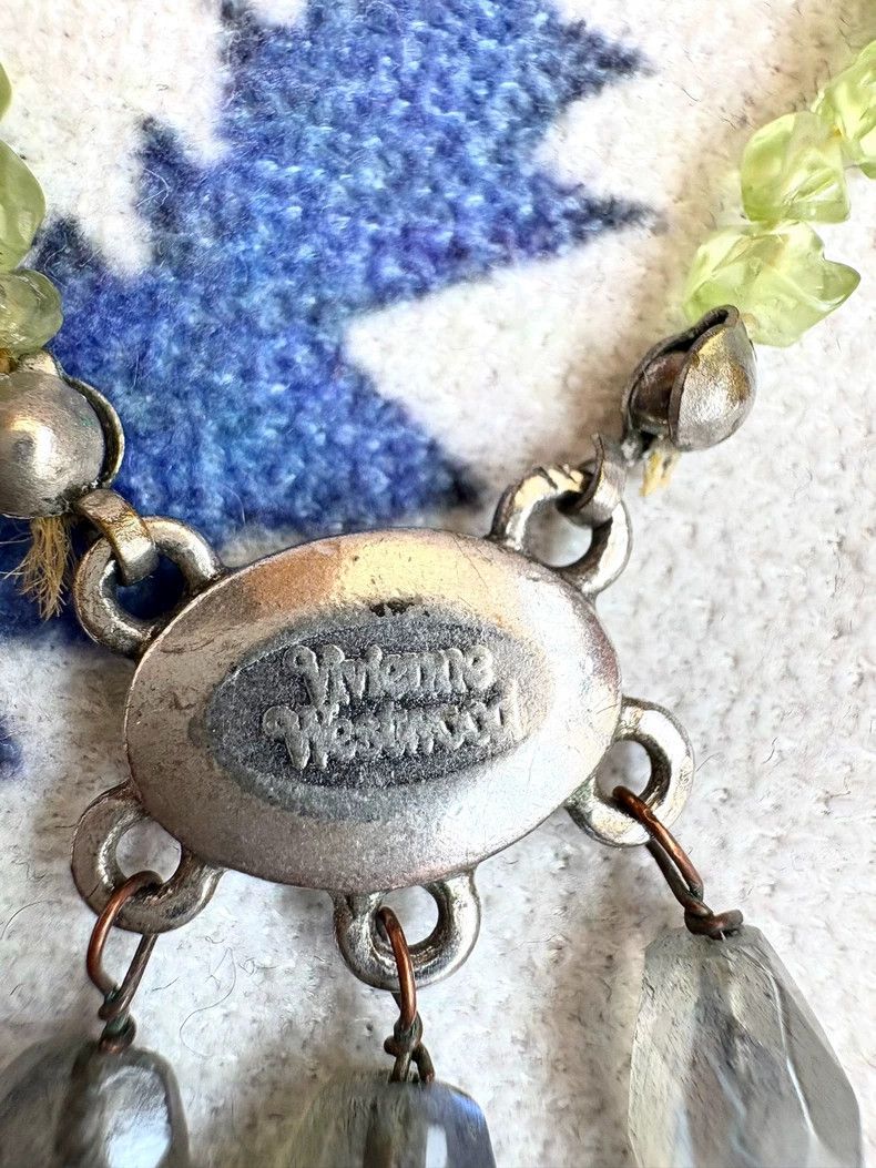 Vivienne Westwood Vivienne Westwood Green Olive Stone Pearl Necklace Size ONE SIZE - 7 Thumbnail