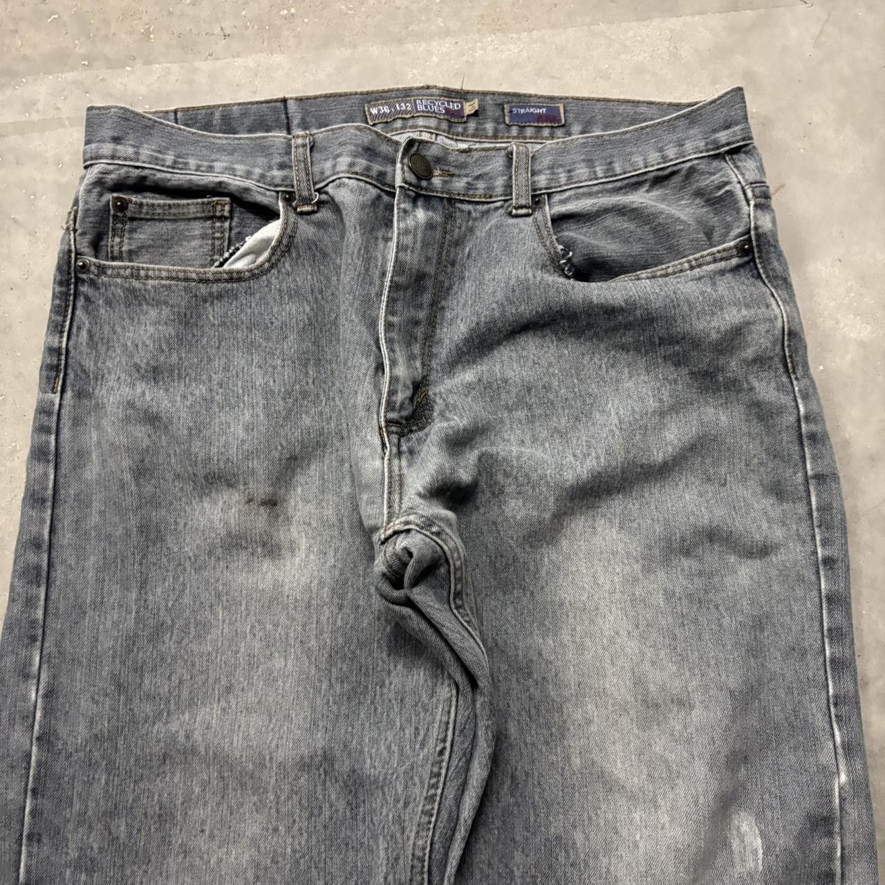 Japanese Brand × Vintage Crazy Vintage Y2K/2000s Grunge Faded Denim Wash Essential Denim Jeans! Size US 36 / EU 52 - 5 Thumbnail