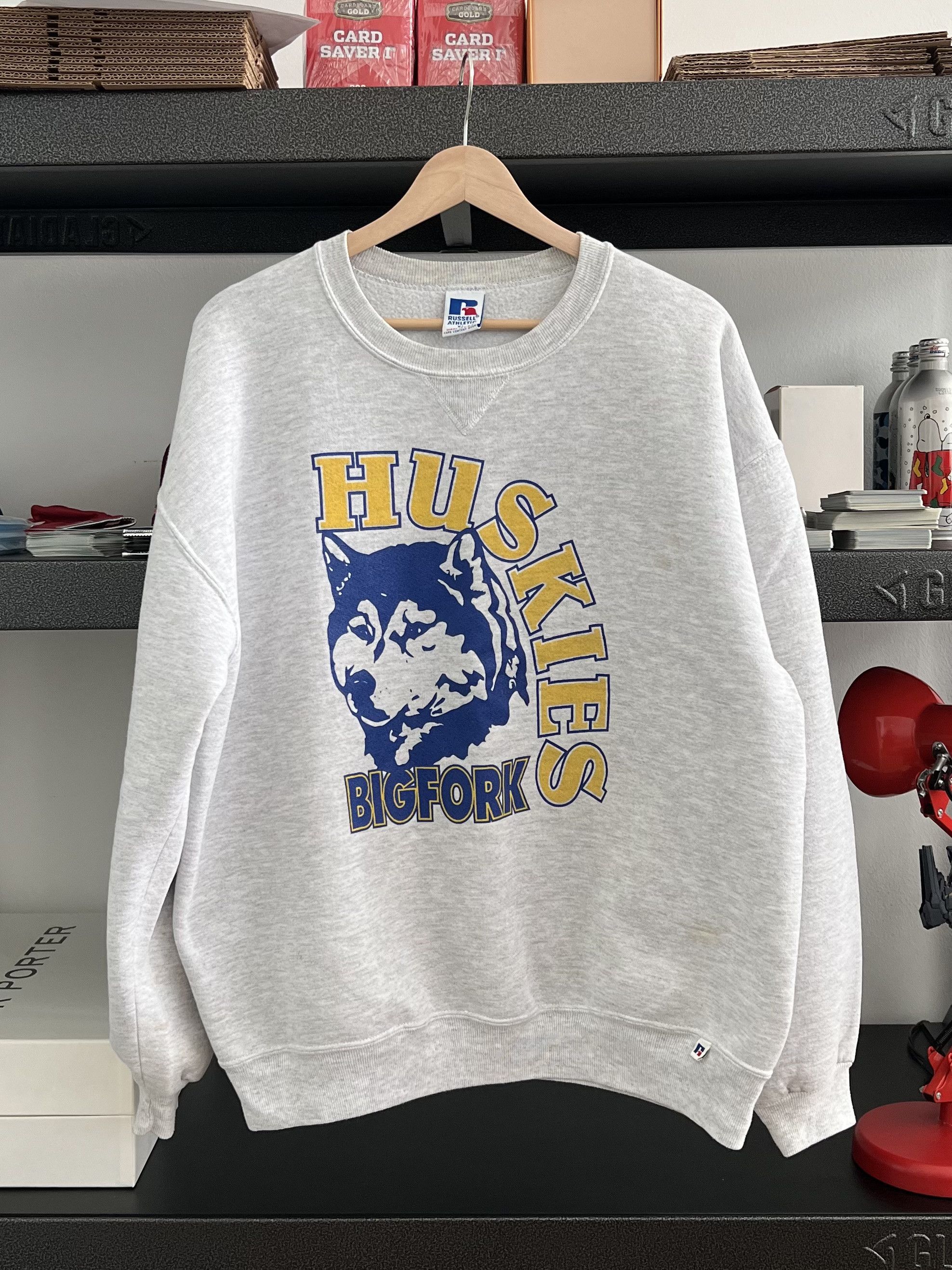 Russell Athletic × Vintage Vintage Bigfork Huskies Sweatshirt Size US XL / EU 56 / 4 - 1 Thumbnail