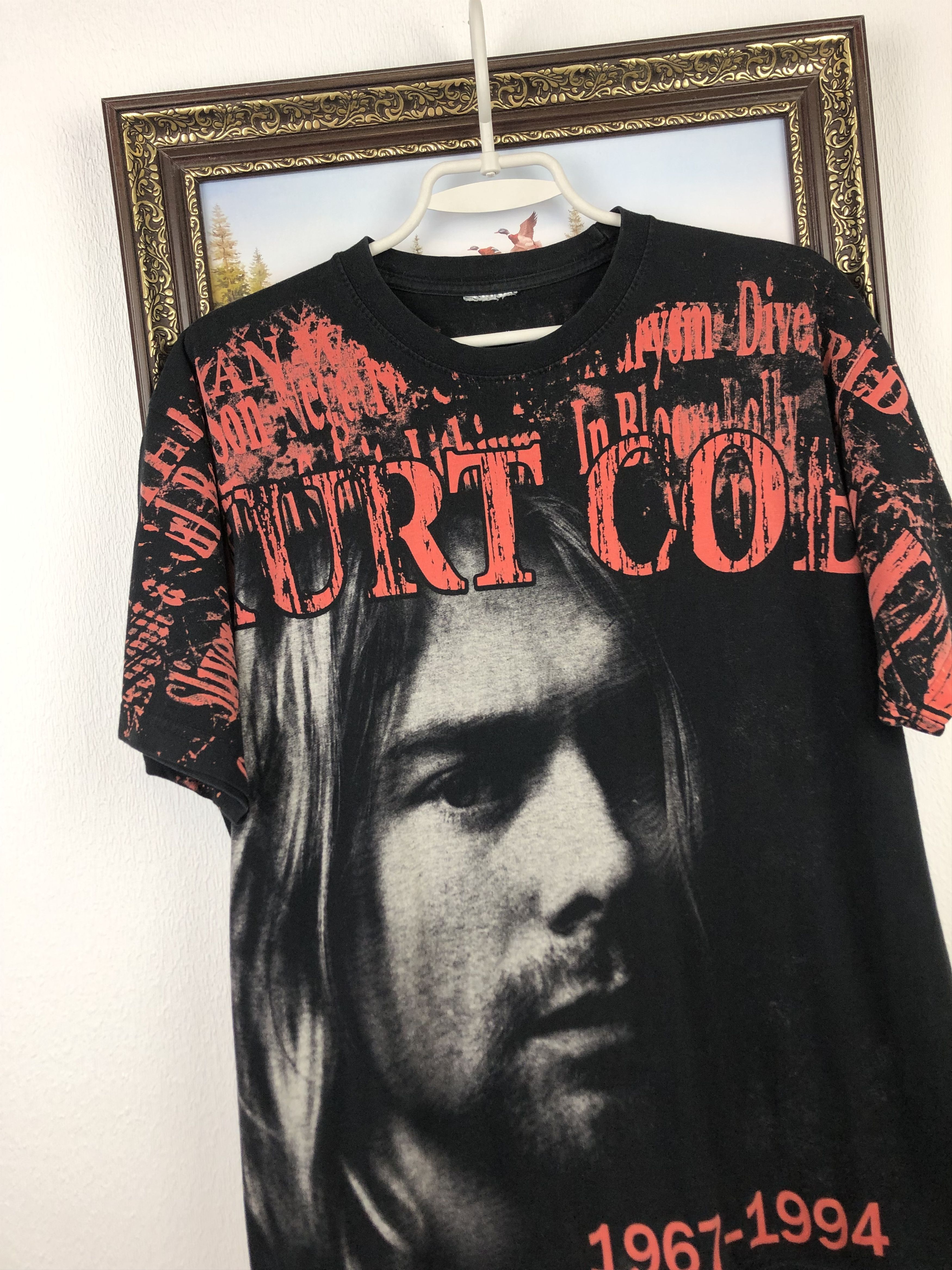 Band Tees Vintage Over Print Curt Cobain Tee Shirt Band Rare Black Size US M / EU 48-50 / 2 - 3 Thumbnail