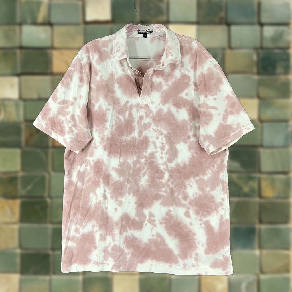 Vintage Asher Pink Tie Dye Polo Men’s L Size US L / EU 52-54 / 3 - 1 Thumbnail