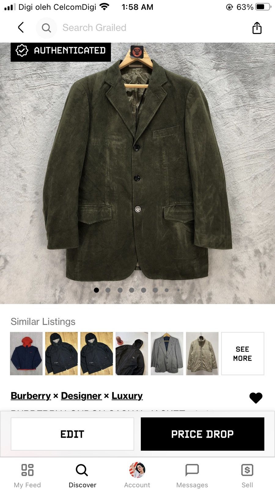 Burberry BURBERRY LONDON CASUAL JACKET #6591-75 Size US L / EU 52-54 / 3 - 12 Thumbnail