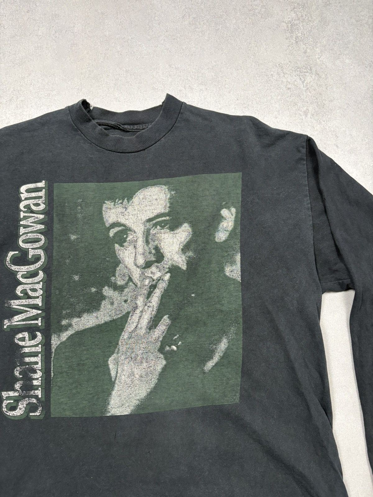Band Tees Vintage 1994 Shane MacGowan The Popes Long Sleeve Shirt 90s Size US XL / EU 56 / 4 - 4 Thumbnail