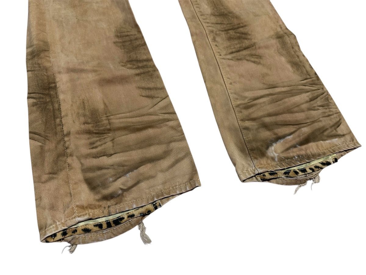 If Six Was Nine 🔥Y2K Archived Cavaria Leopard Patchwork Flared Pants LGB Size US 30 / EU 46 - 3 Thumbnail