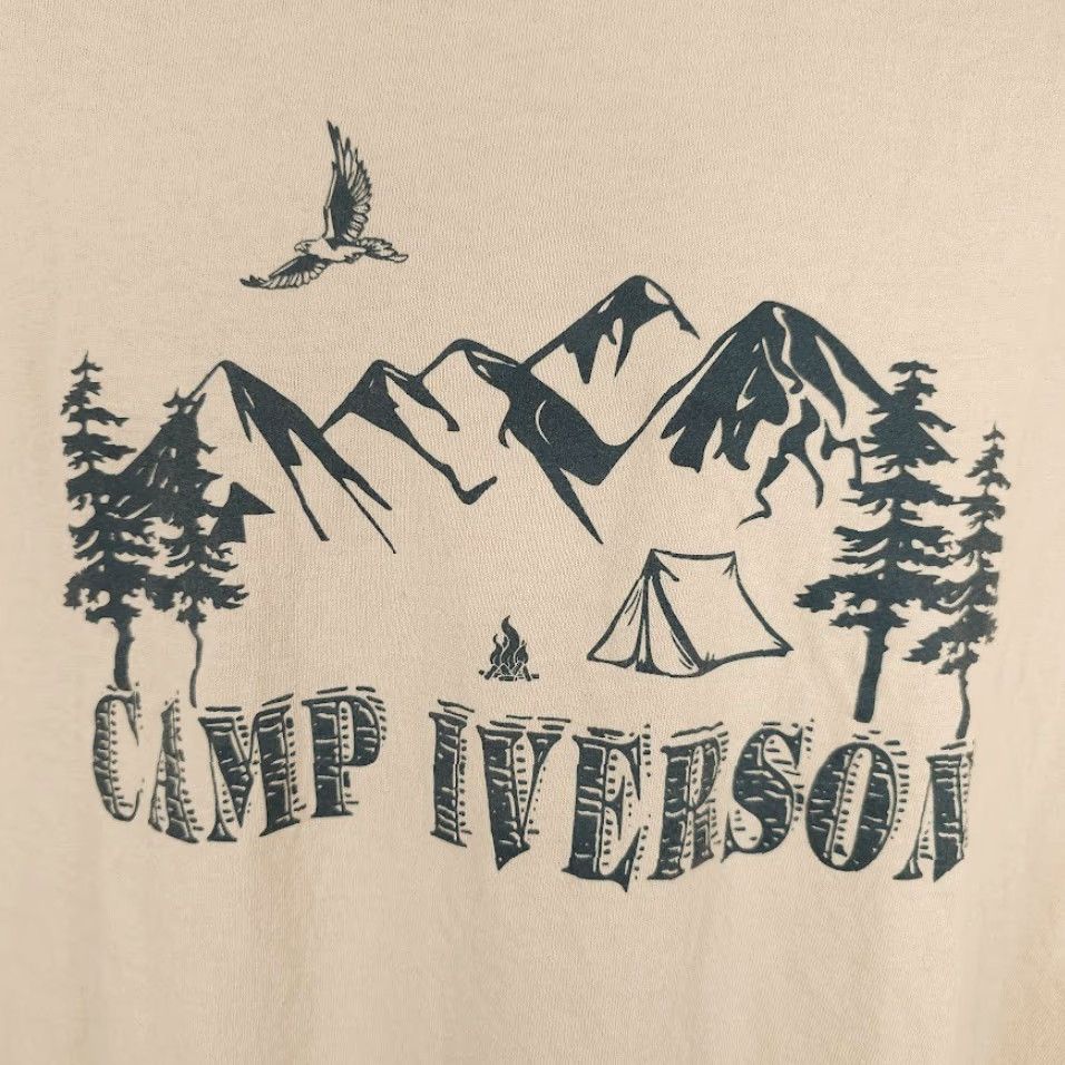 Gildan Camp Iverson T Shirt Mens XL Beige Camping Outdoors Wilderness Gildan Navy? Size US XL / EU 56 / 4 - 3 Thumbnail