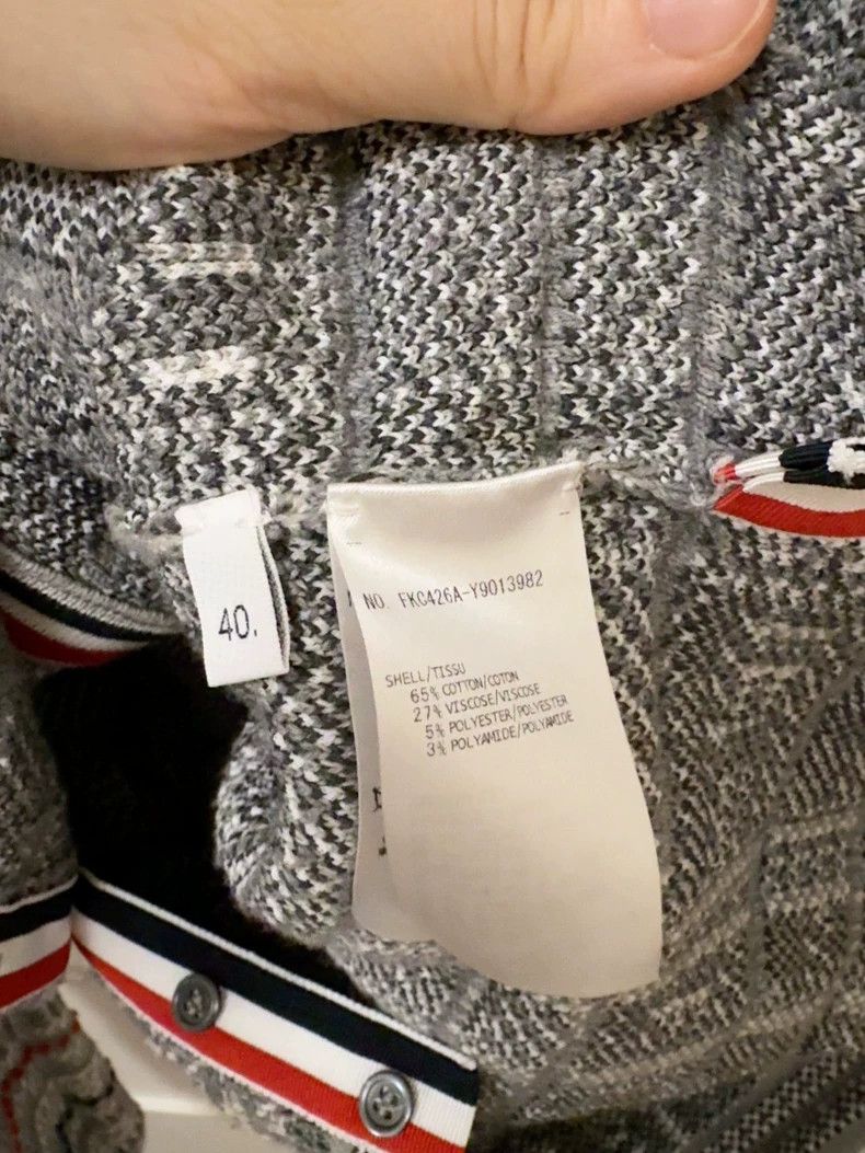 Thom Browne Thom Browne Gray small scented knit cardigan Size S / US 4 / IT 40 - 5 Thumbnail
