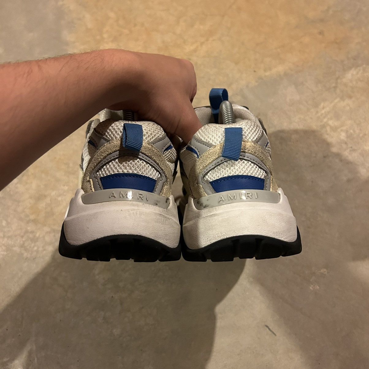 Amiri × Designer Amiri Skeleton Bone Runner White Black Grey Blue US 8 Size US 8 / EU 41 - 4 Thumbnail
