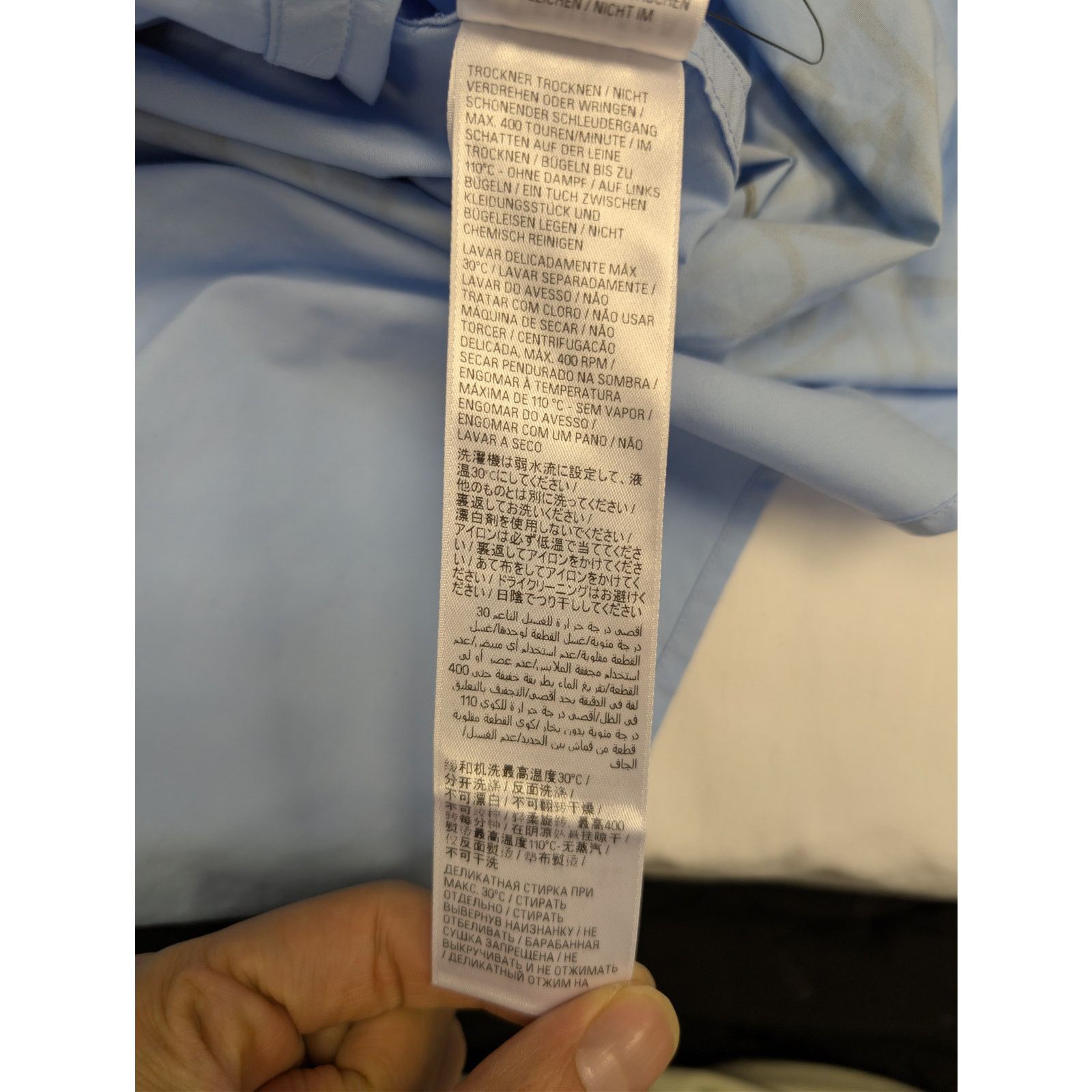 Balenciaga o1rshd1 Cotton Poplin Graffiti Shirt in Sky Blue Size US L / EU 52-54 / 3 - 17 Thumbnail