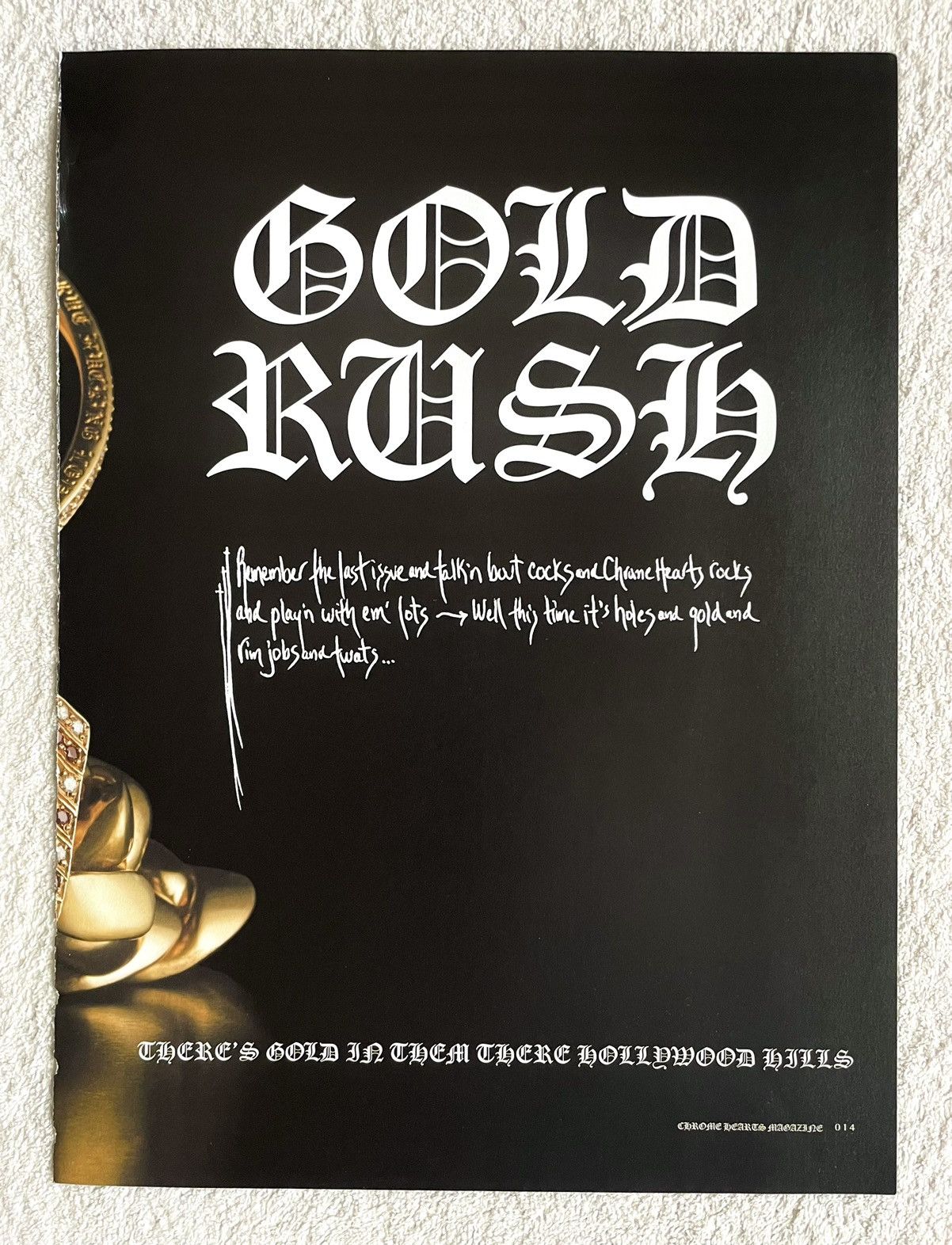 Chrome Hearts Chrome Hearts gold rush 8x11 magazine cutout Poster Size ONE SIZE - 1 Thumbnail