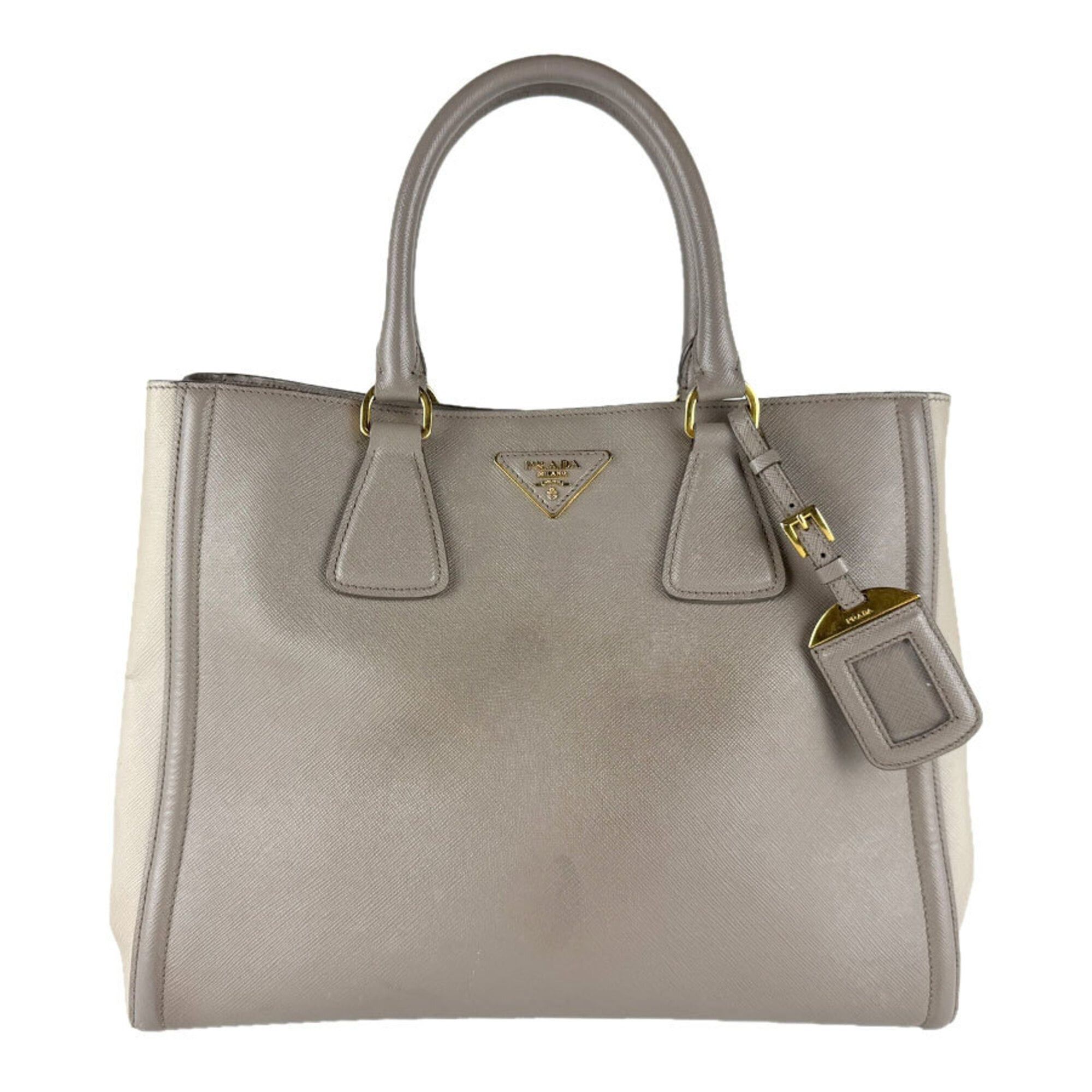 Prada Prada handbag shoulder bag leather gray women's z9424 Size ONE SIZE - 1 Thumbnail