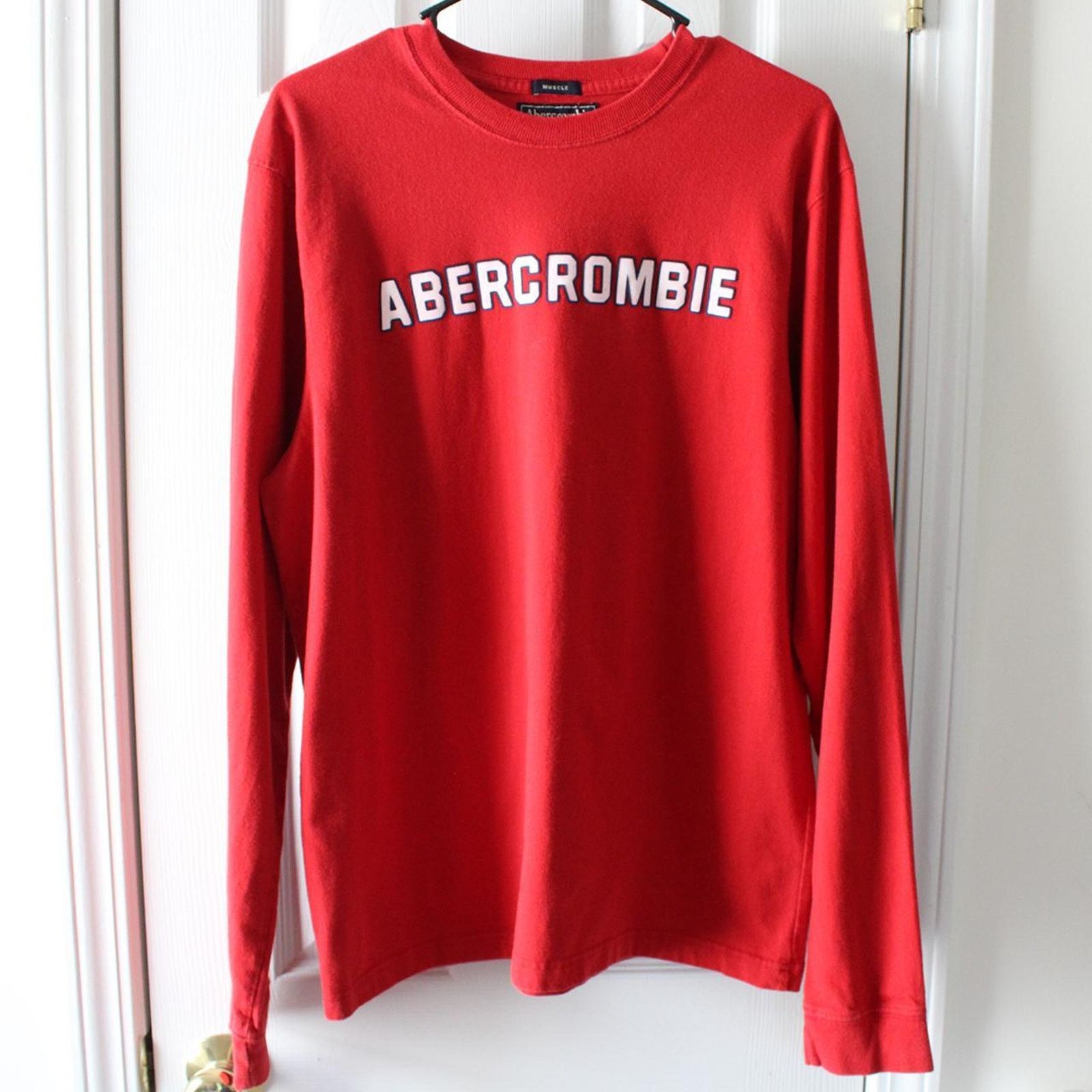Abercrombie & Fitch Vintage 2000's Red Abercrombie and Fitch Long sleeve Size US XL / EU 56 / 4 - 4 Thumbnail