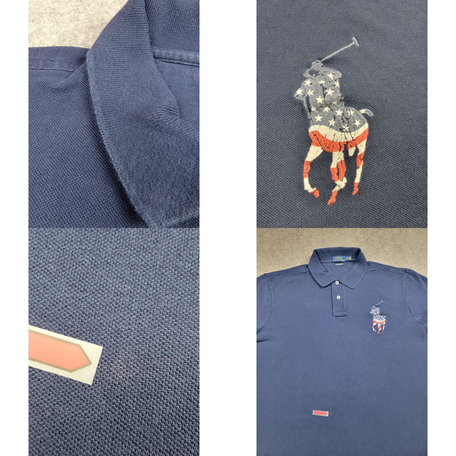 Polo Ralph Lauren Polo Ralph Lauren Shirt Mens XL Slim Fit Big Pony USA Patriotic Polo Size US XL / EU 56 / 4 - 8 Thumbnail