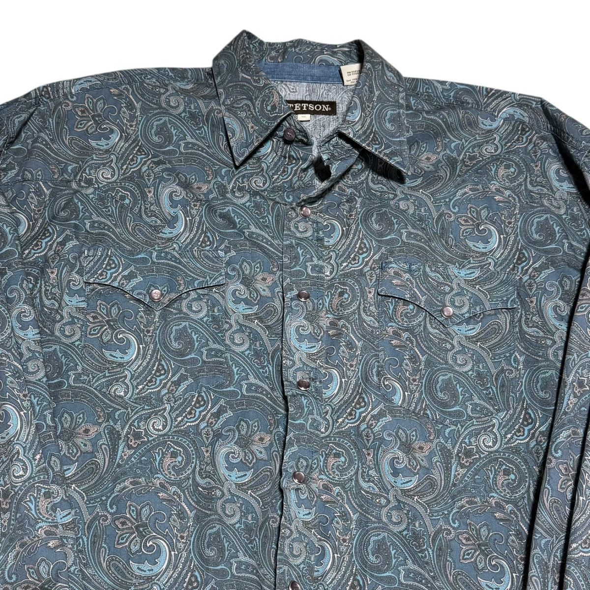 Stetson Stetson Paisley Cotton Pearl Snap Long Sleeve Shirt Men’s XL Size US XL / EU 56 / 4 - 2 Thumbnail