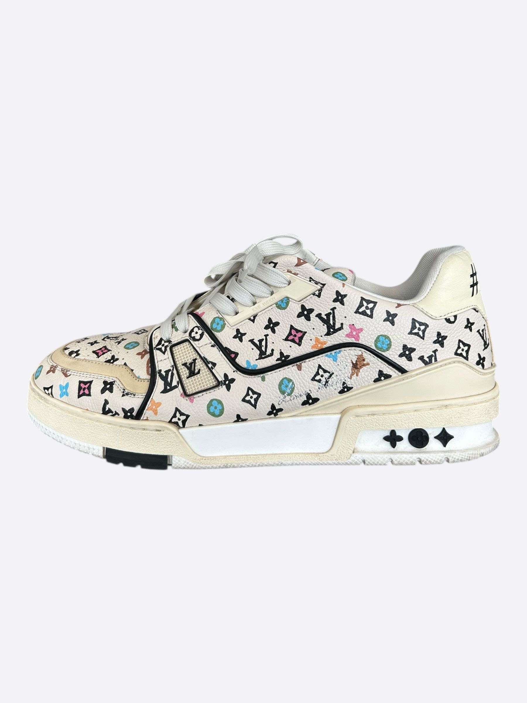 Louis Vuitton Tyler The Creator White & Multicolor Monogram Trainers Size US 10 / EU 43 - 3 Thumbnail