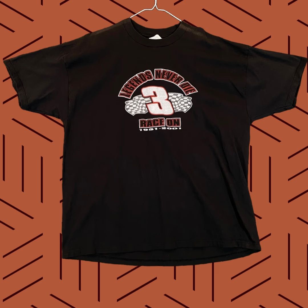 NASCAR Dale Earnhardt Shirt Mens 2X Black Nascar Tee Short Sleeve Legends Never Die Shirt T-Shirt Mens Logo 2010-2019 Vintage No Size US XXL / EU 58 / 5 - 1 Thumbnail