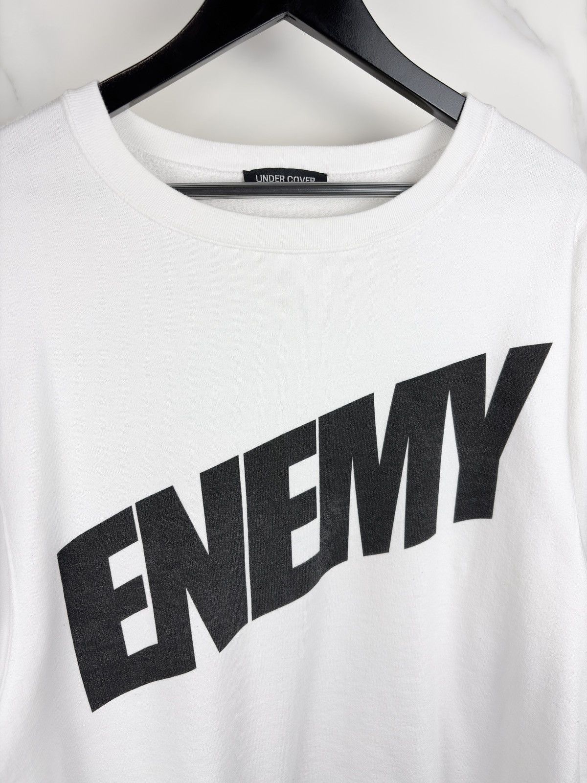 Undercover Undercover Enemy Nike Rip Logo Crewneck Sweatshirt White Size US L / EU 52-54 / 3 - 2 Thumbnail