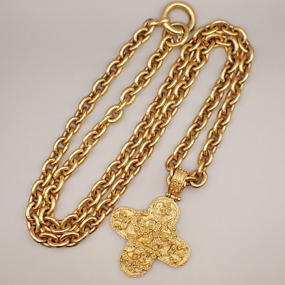 Chanel Chanel Vintage Triple CC Chain Necklace Metal Size ONE SIZE - 1 Thumbnail