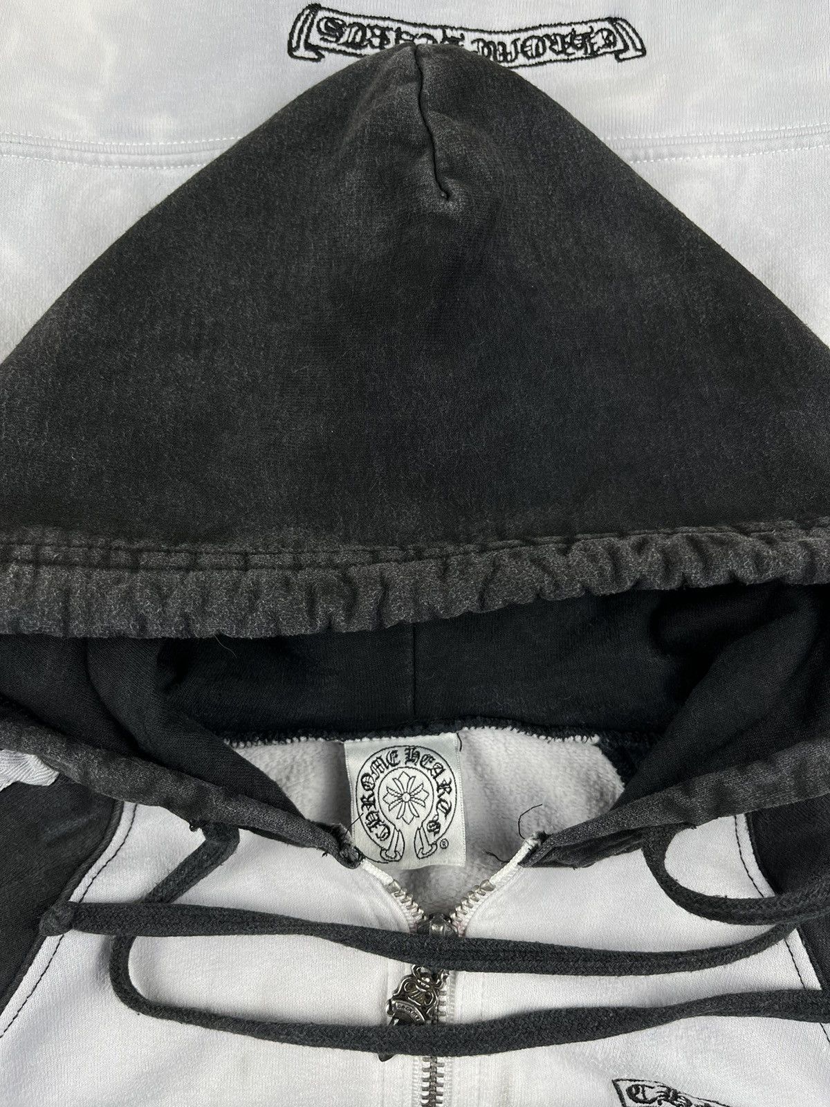 Chrome Hearts Chrome Hearts Vintage Striped Embroidered Logo Zip Up Hoodie Size XS / US 0-2 / IT 36-38 - 6 Thumbnail
