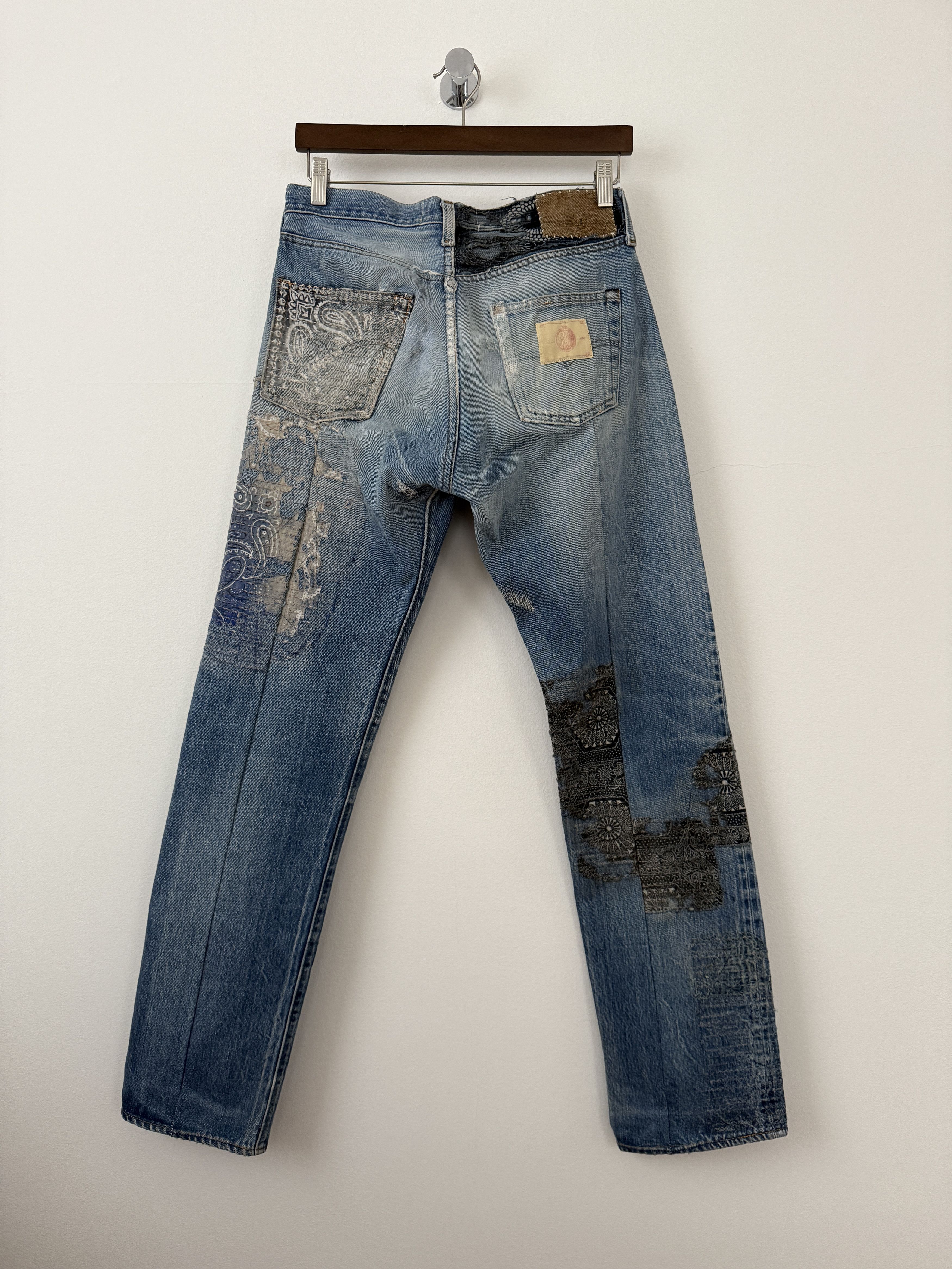 Proleta Re Art × Vuja De "Glitch" Boro Denim Size US 30 / EU 46 - 2 Thumbnail