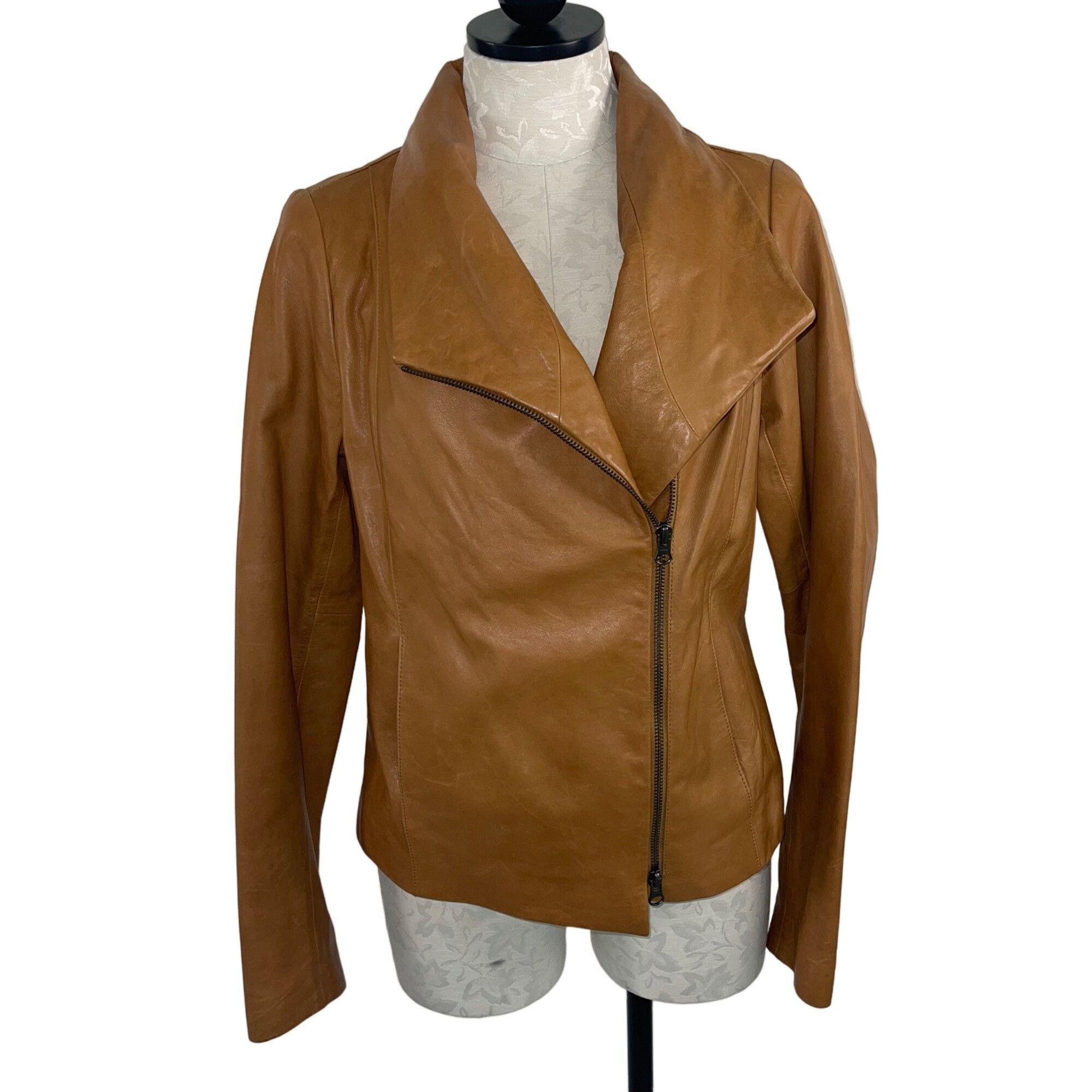 image of Vince Womens Jacket Size Large Buttery in Brown