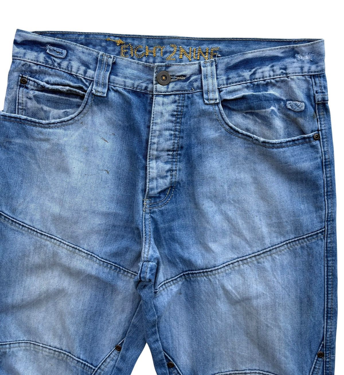 Japanese Brand Eight 2 Nine Loose Rugged Streetwear Denim Size US 33 - 2 Thumbnail