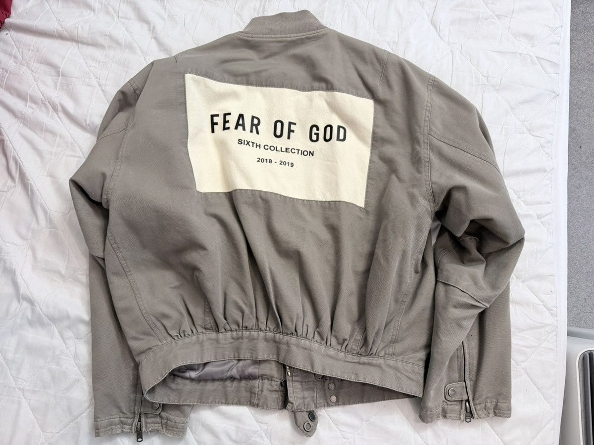 Fear of God Faux Fur God Grey Bomber Jacket Sixth Collection | Grailed