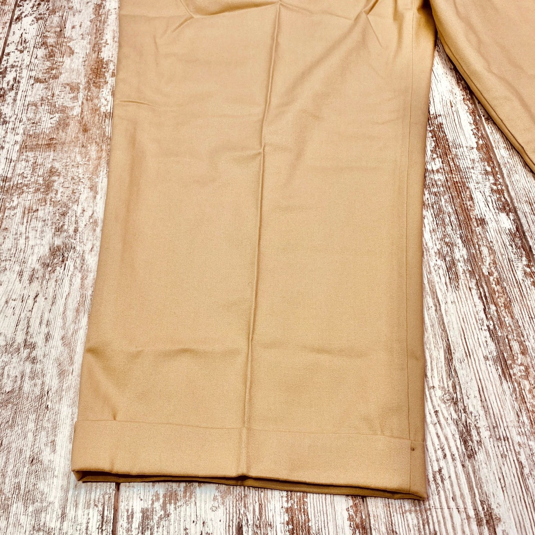 Lands' End NWT Lands' End Chino Pants Men's 52x29 Beige Khaki Pleated 100% Cotton 7550 Size US 36 / EU 52 - 3 Thumbnail