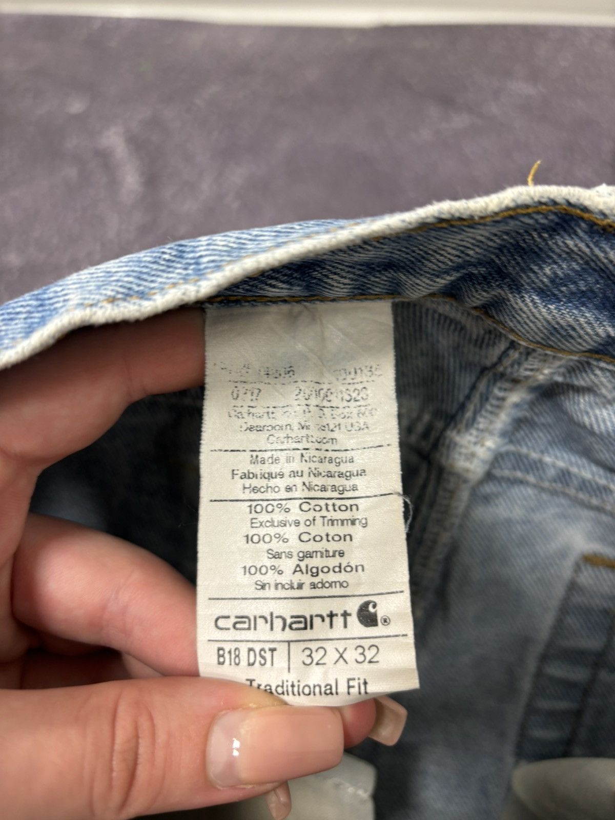 Carhartt Vintage Carhartt USA Faded Washed Blue Hype Denim Jeans Size US 32 / EU 48 - 14 Thumbnail