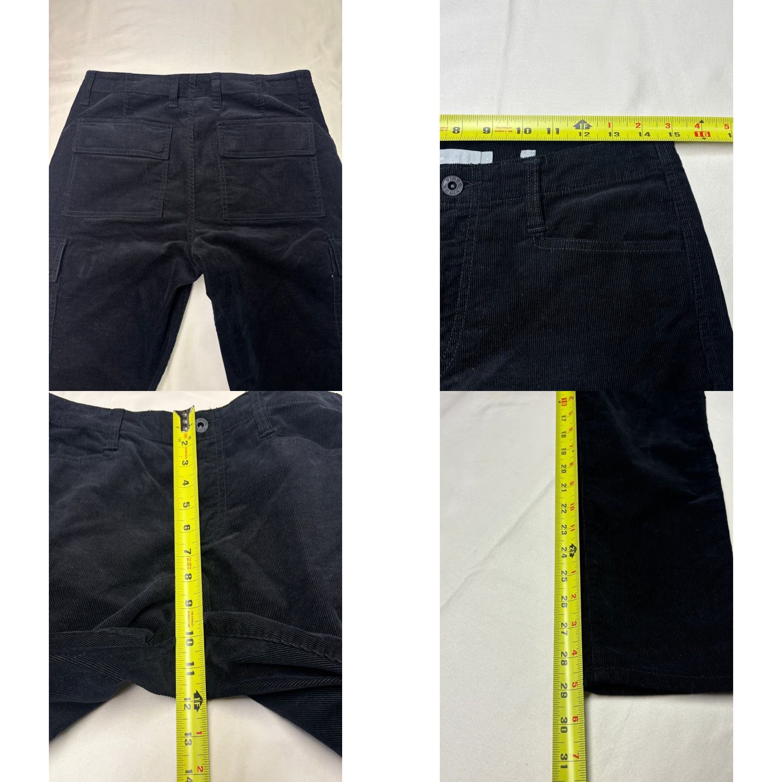 Vince Vince Black Corduroy Cargo Pants Women Size 30X29 Straight Leg Zip Fly Pants Women fall Winter casual engine? Size 30" / US 8 / IT 44 - 8 Thumbnail