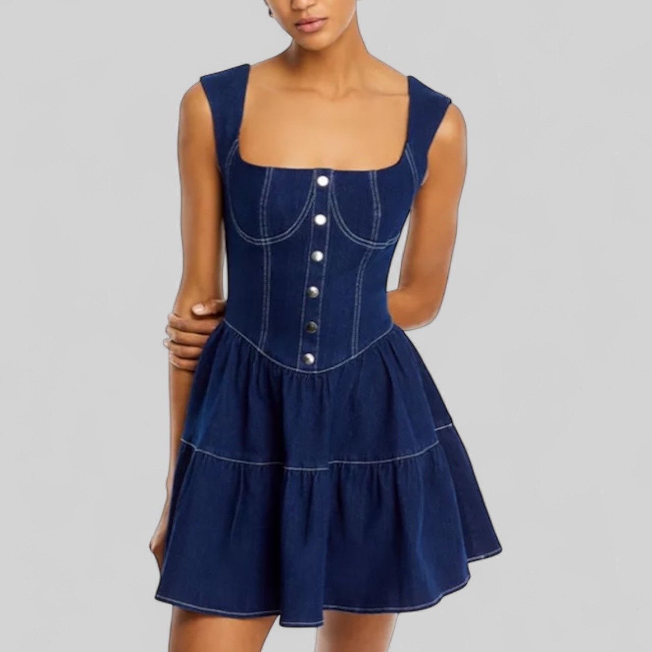 Other NWOT - Fore Denim Mini Dress - Size Medium Size M / US 6-8 / IT 42-44 - 5 Thumbnail