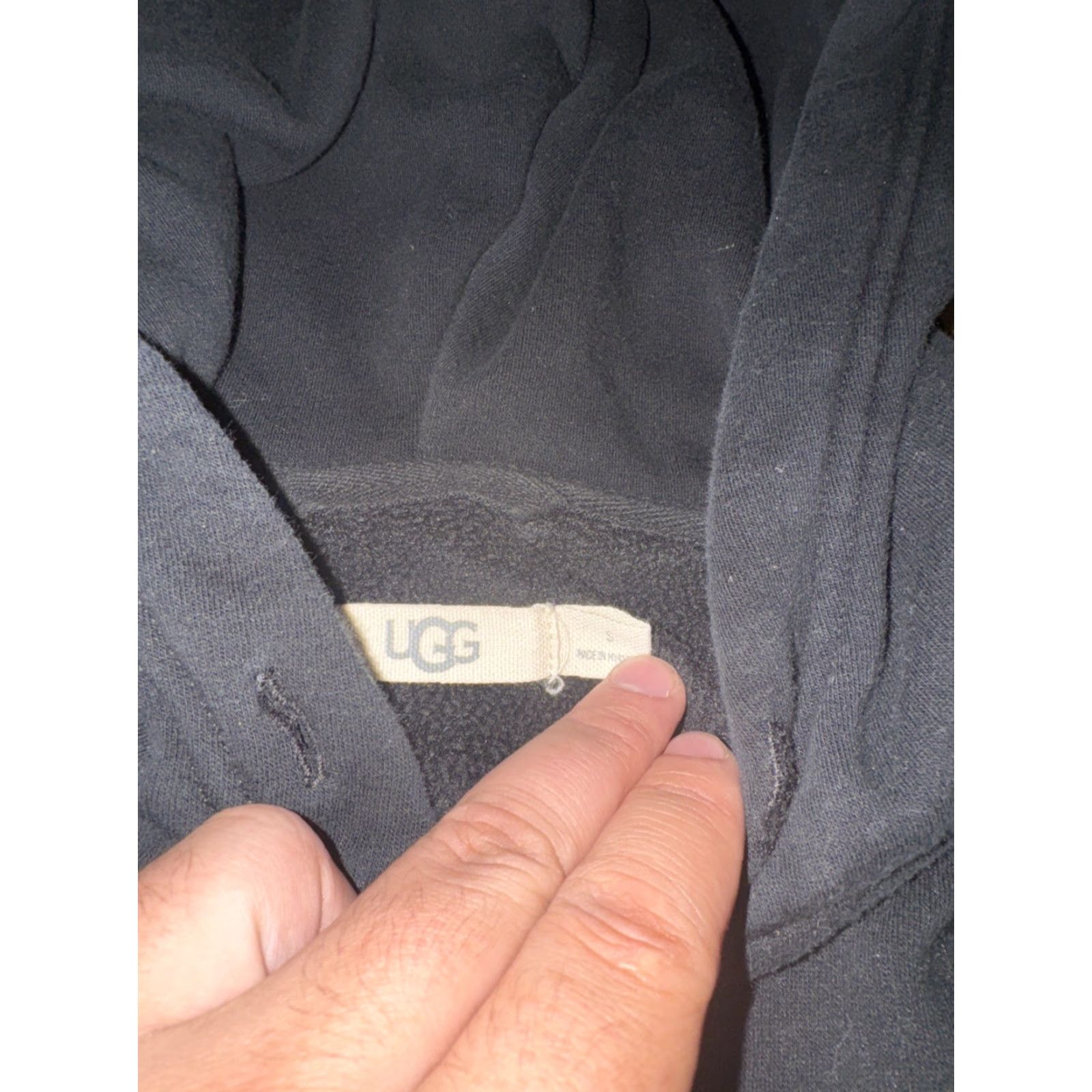 Ugg UGG Women’s Full Zip Hoodie Black S Hoodie Womens Small Fleece Lined Casual Sweatshirt Size S / US 4 / IT 40 - 3 Thumbnail