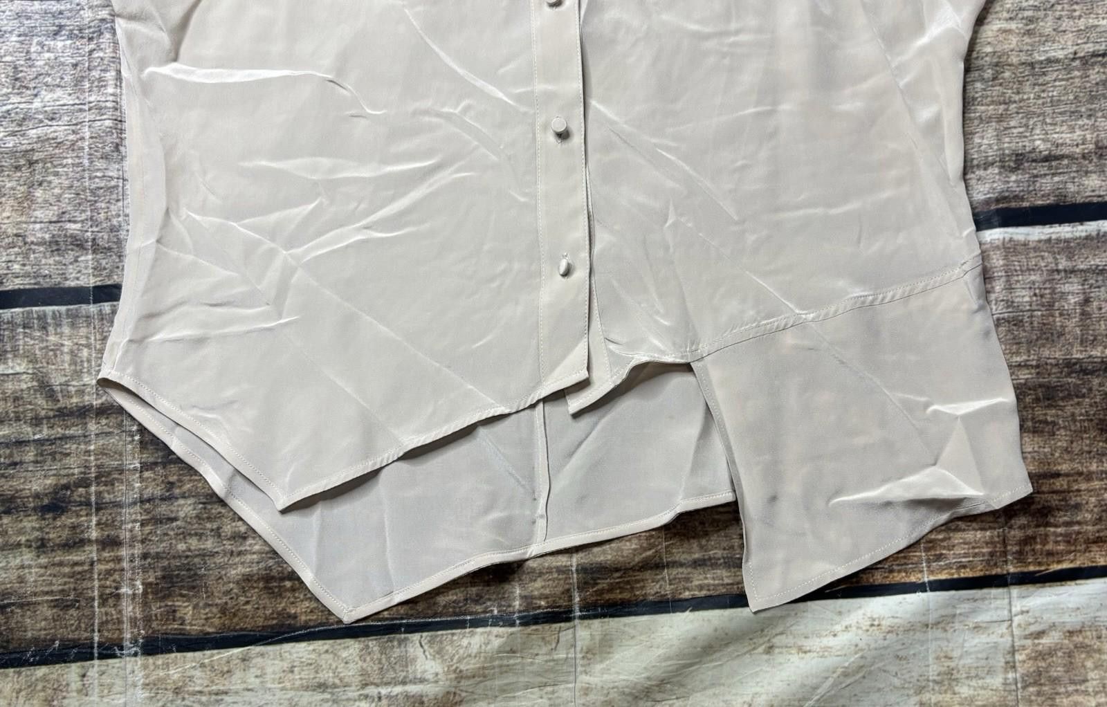 Other Alex & Eli Top Womens Large Silk Satin Aysmmetric Angled Size L / US 10 / IT 46 - 5 Thumbnail