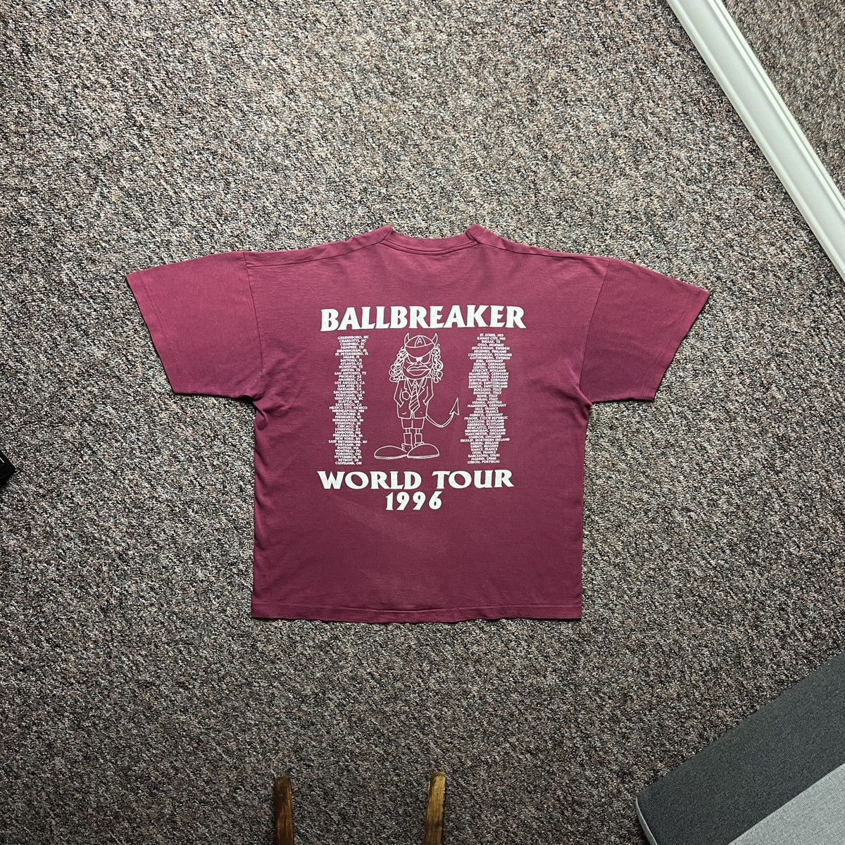 AC/DC × Band Tees × Vintage Boxy Washed Fade T-shirt ACDC Ballbreaker World Tour 1996 Size US XL / EU 56 / 4 - 1 Thumbnail