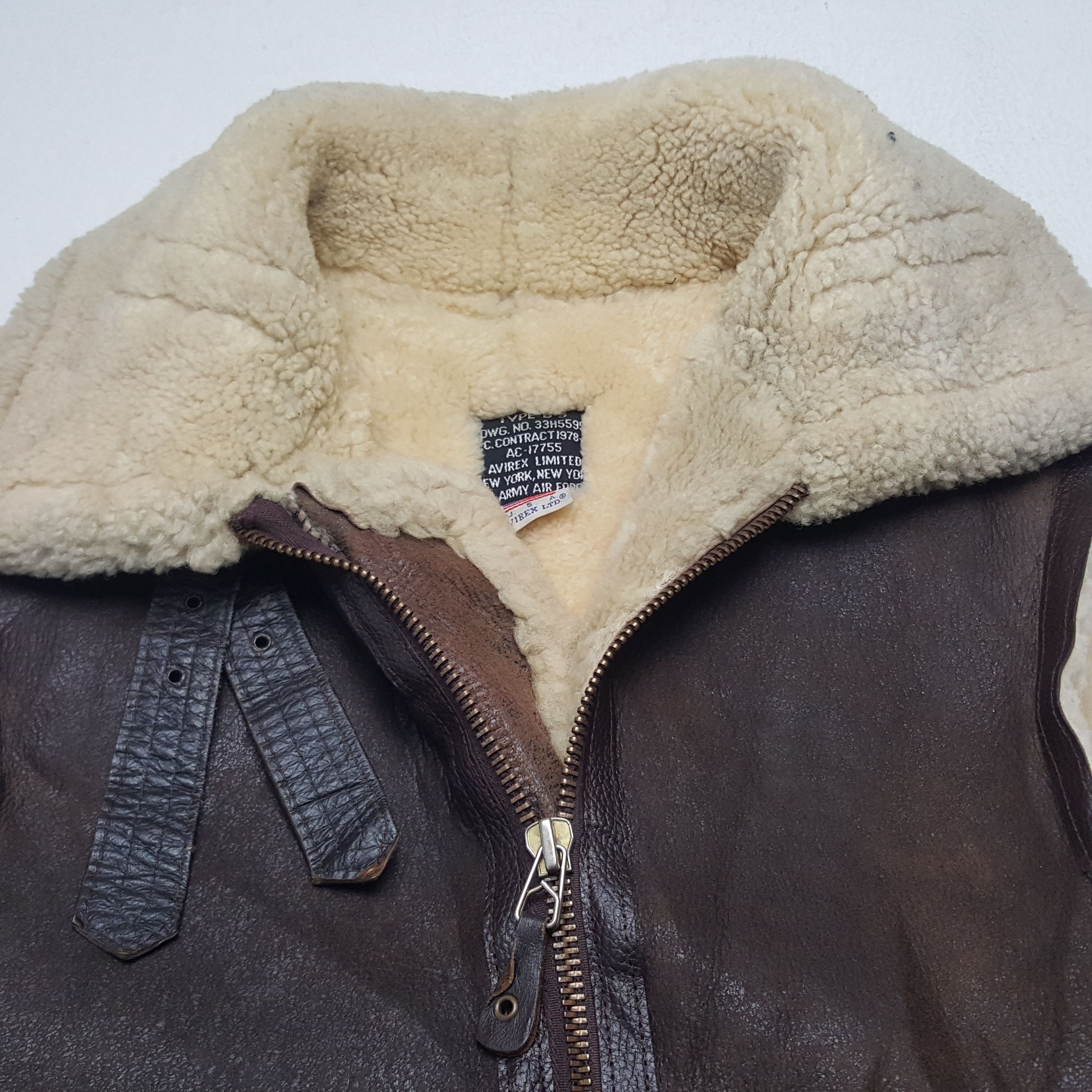 Avirex × Vintage Vintage Avirex Leather Fur Winter Vest Jacket Size US S / EU 44-46 / 1 - 4 Thumbnail