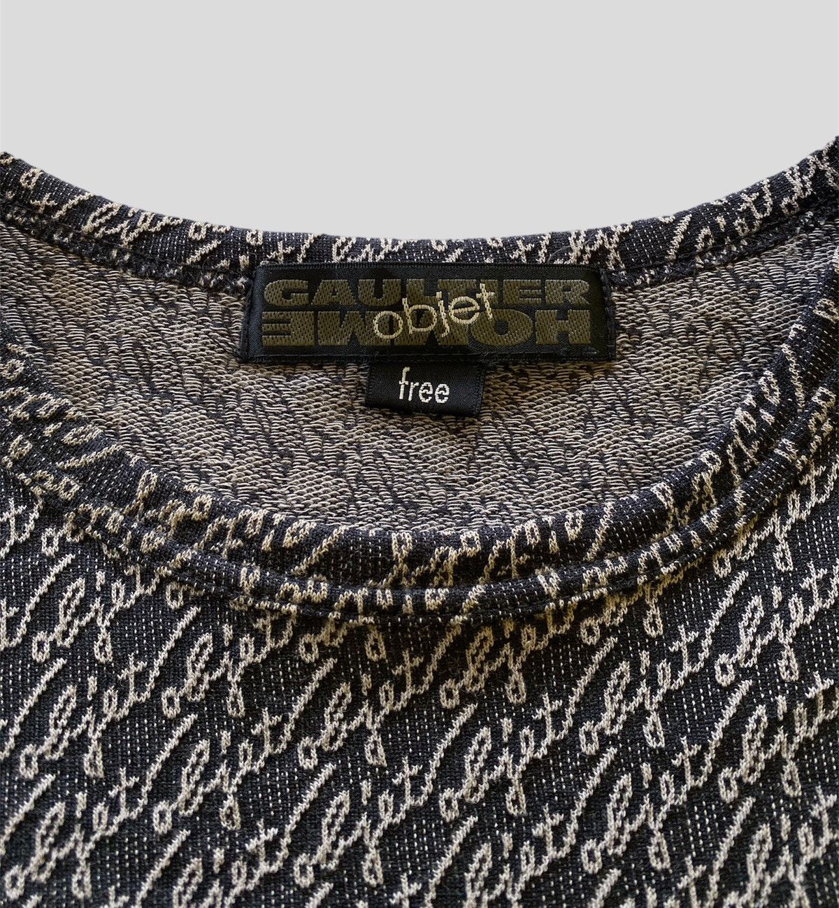 Gaultier Homme Objet Vintage Gaultier Homme Objet Monogram LS shirt Size US S / EU 44-46 / 1 - 2 Thumbnail