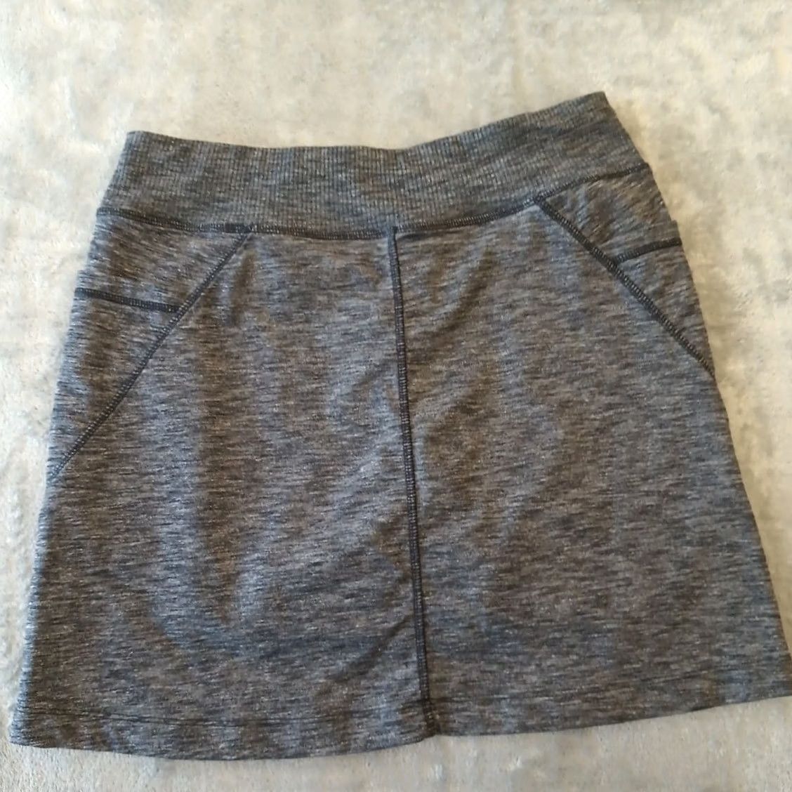 Athleta Athleta Skort Small Gray Heather Pockets Drawstring Short Women S Size 28" / US 6 / IT 42 - 2 Thumbnail