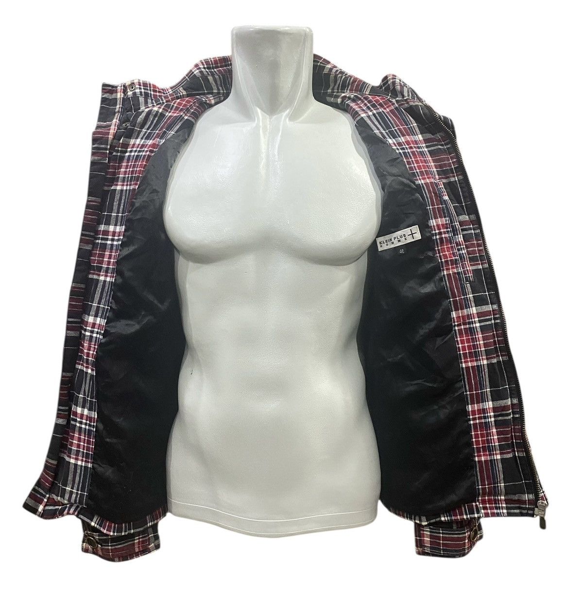 Japanese Brand KLEIN PLUS Homme Checkered Jacket Zipper Size US XXS / EU 40 - 10 Thumbnail