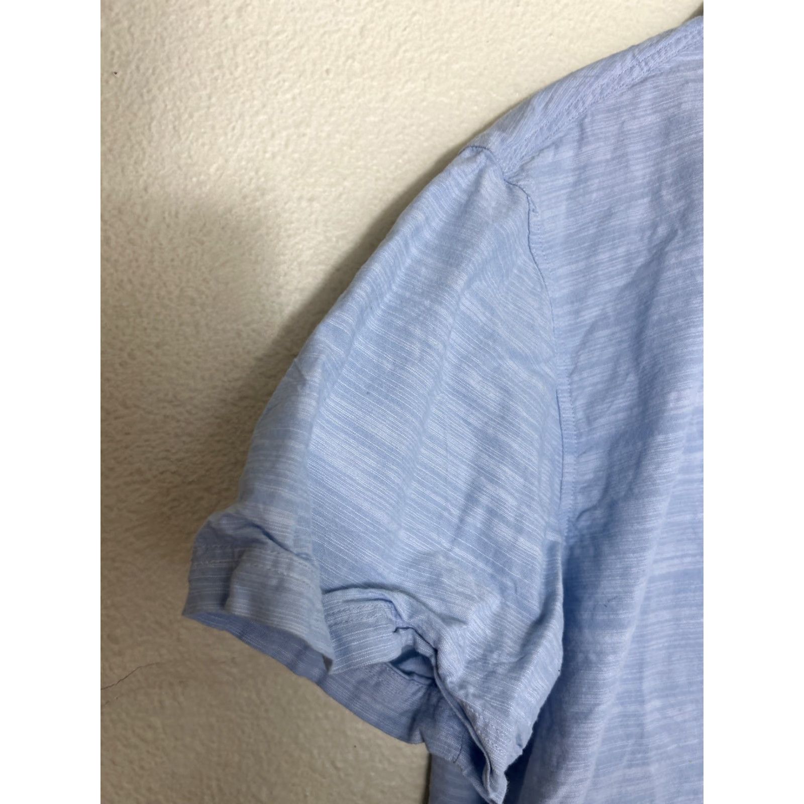 Union LA Union Short Sleeve Button-Up Shirt Mens XXL Light Blue Cotton Size US XXL / EU 58 / 5 - 2 Thumbnail