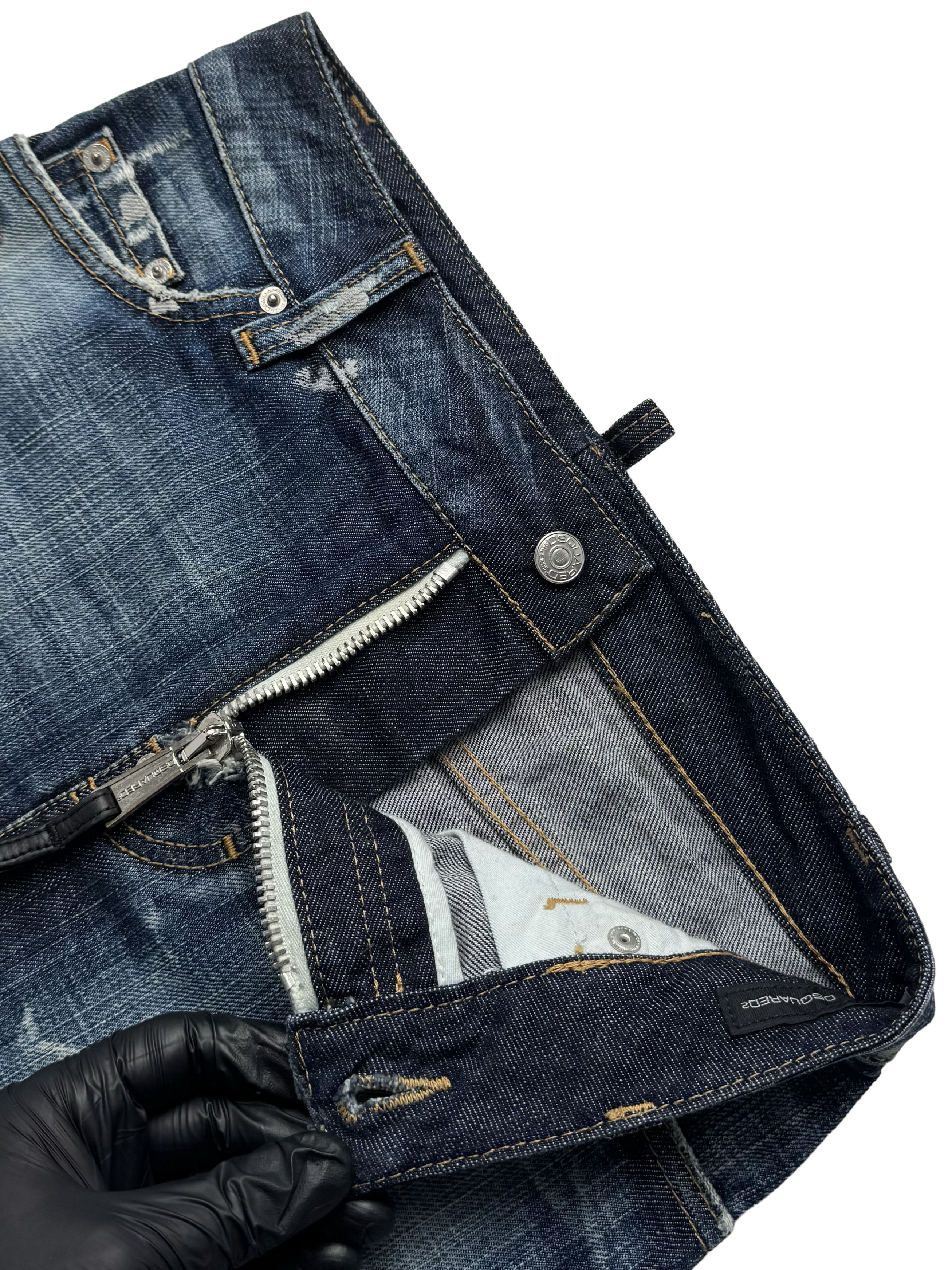Dsquared2 Dsquared2 Vintage Denim Mini Skirt Low Rise Distressed Y2K Size 27" / US 4 / IT 40 - 5 Thumbnail