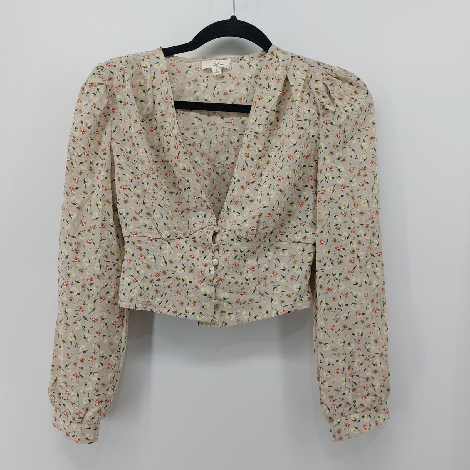 Other Feel In Womens Coquette Floral Sz S Blouse Smocked Waist Top Size S / US 4 / IT 40 - 13 Thumbnail