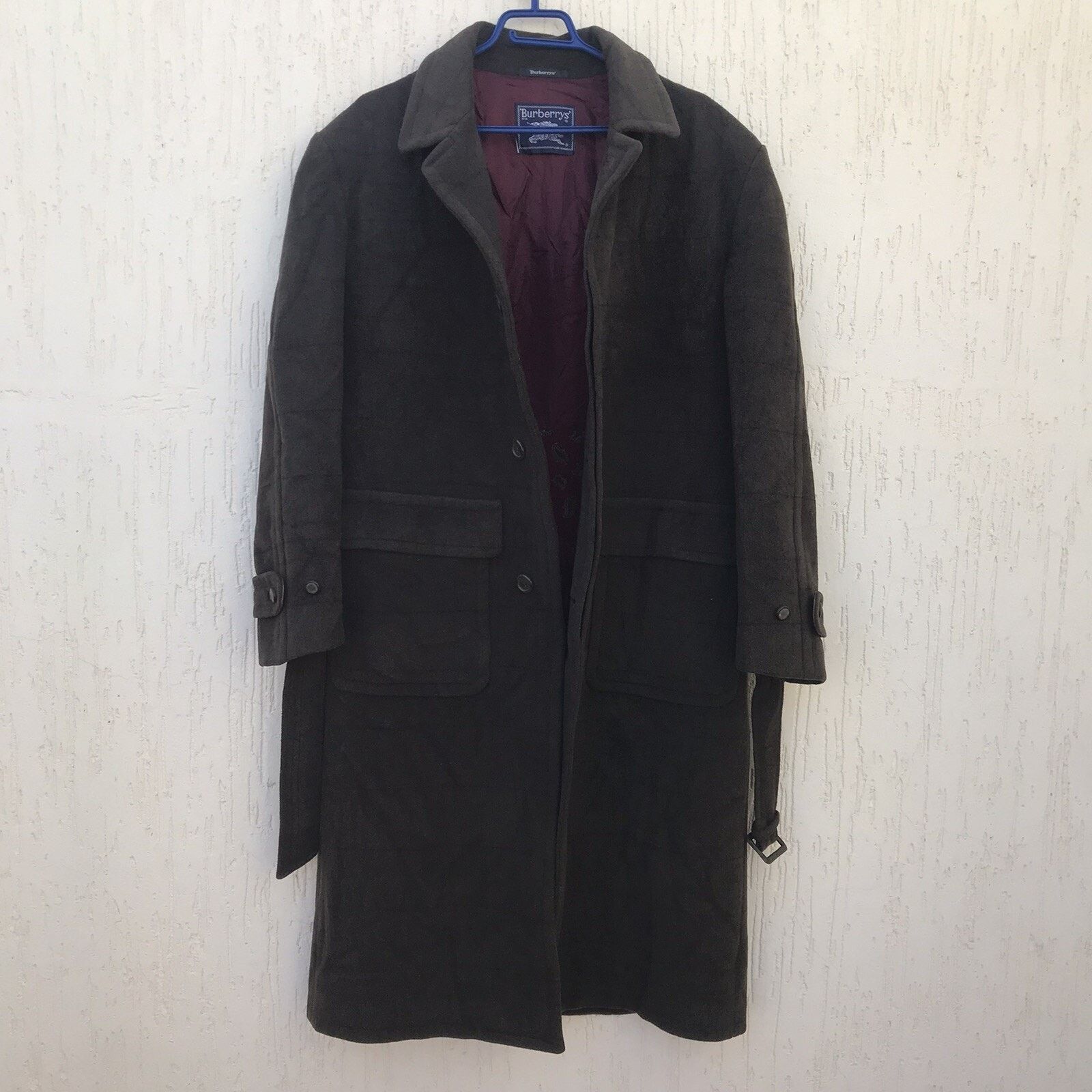 Burberry Vintage Burberry trench Coat VERGIN wool belted green olive Size US M / EU 48-50 / 2 - 2 Thumbnail