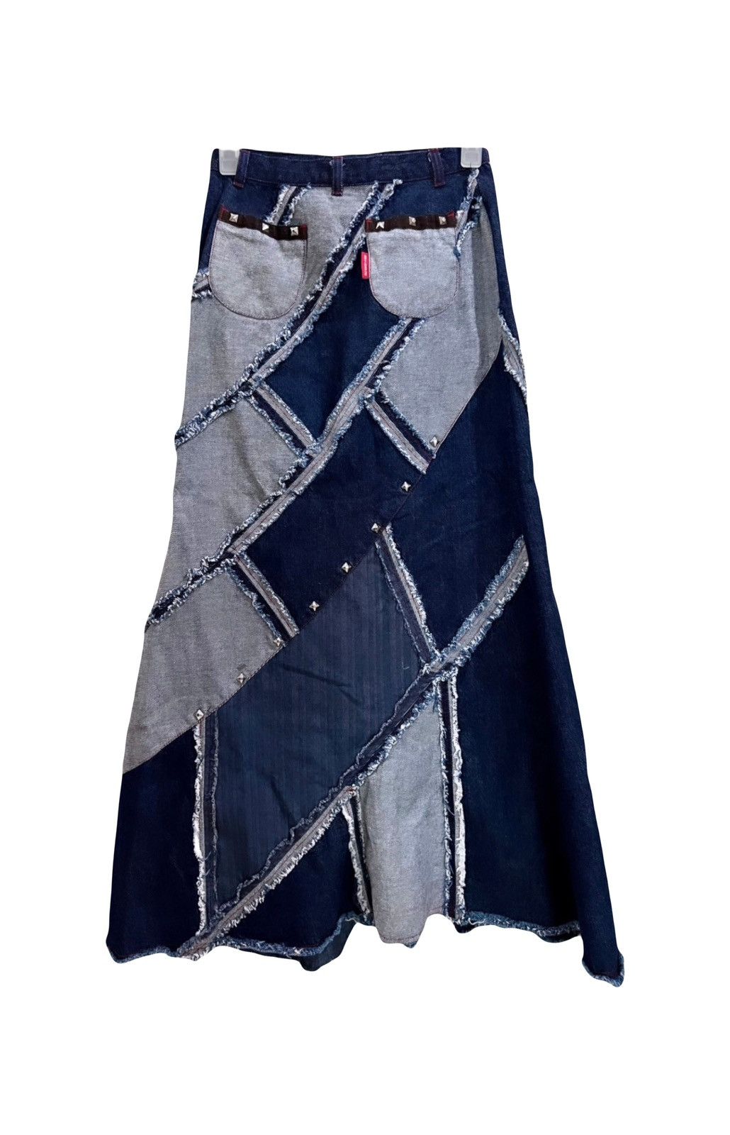 Japanese Brand Vintage y2k denim patch long skirt 🦋💗 Size 24" / US 00 / IT 34 - 2 Thumbnail
