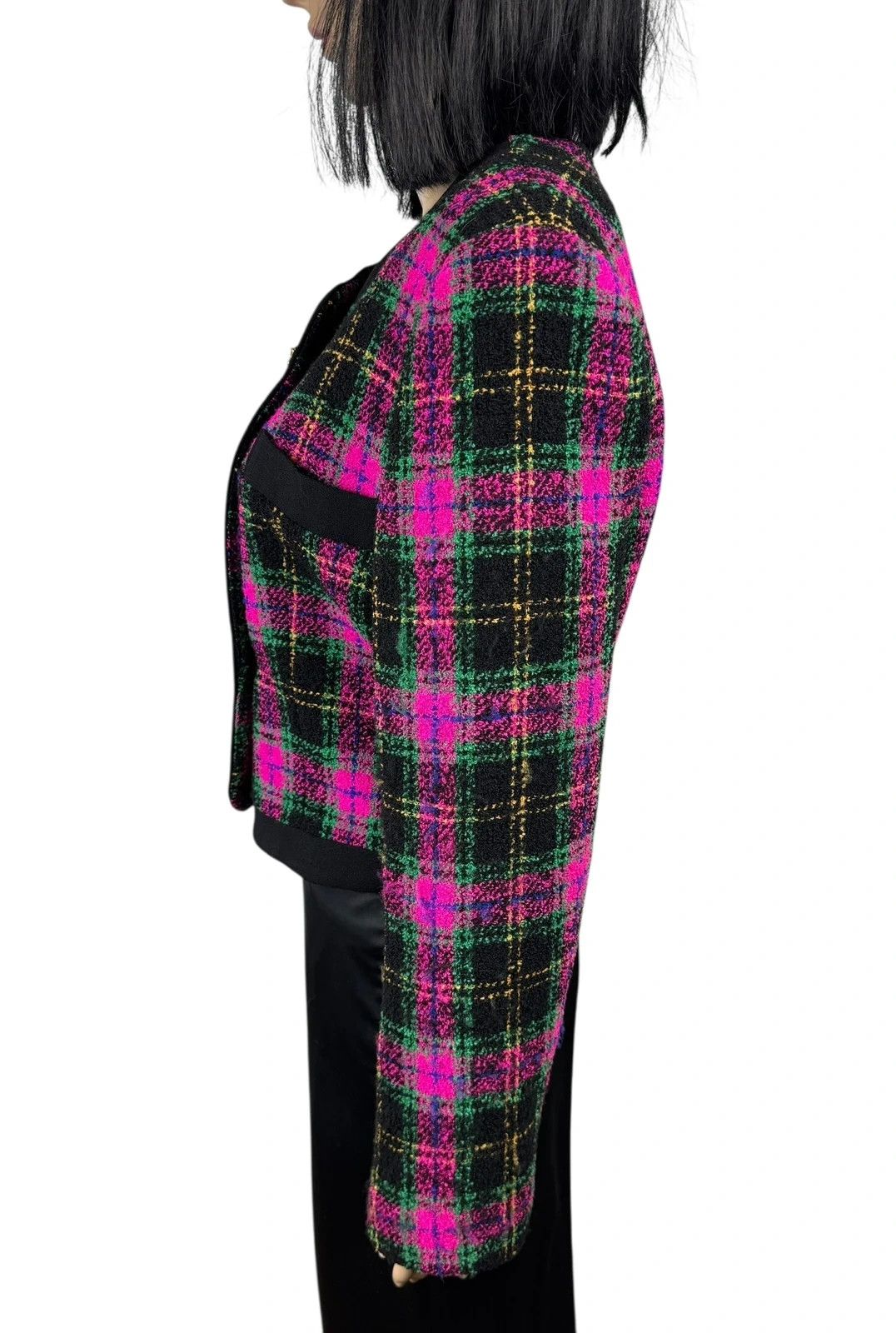 Other Cameresi Couture Plaid Tweed Wool Jacket Vintage size 42 Size S / US 4 / IT 40 - 5 Thumbnail