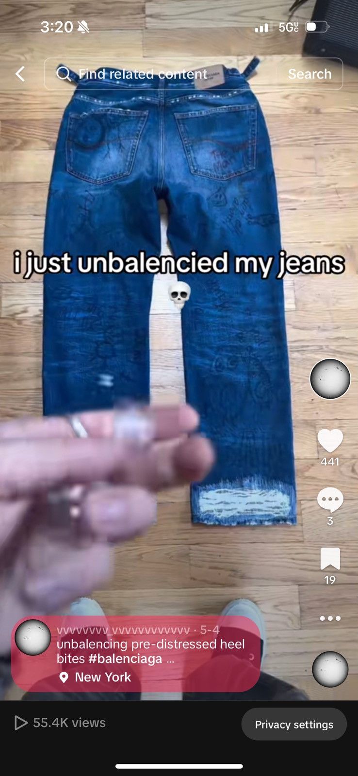 Balenciaga Balenciaga Skribble Denim (Repaired Heel Bite) Size US 30 / EU 46 - 15 Thumbnail