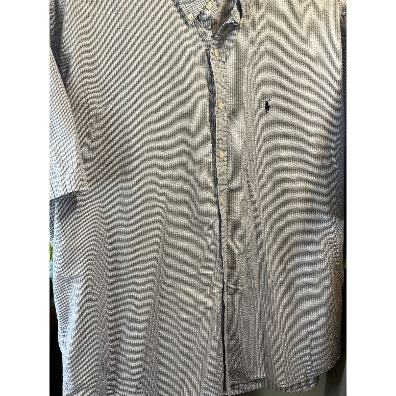 Ralph Lauren Vintage Ralph Lauren Blake XXL Striped Blue Men's Shirt SS Size US XXL / EU 58 / 5 - 4 Thumbnail