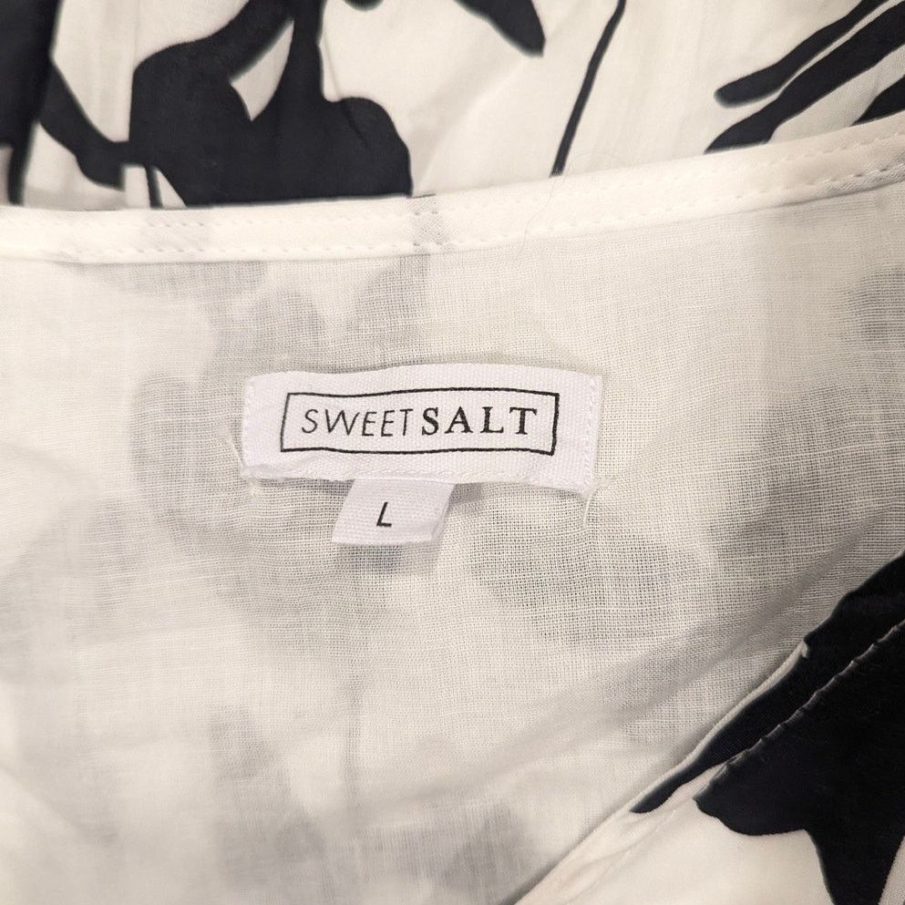 Other Sweet Salt Midi Summer Black and White Floral Dress Large Size L / US 10 / IT 46 - 5 Thumbnail