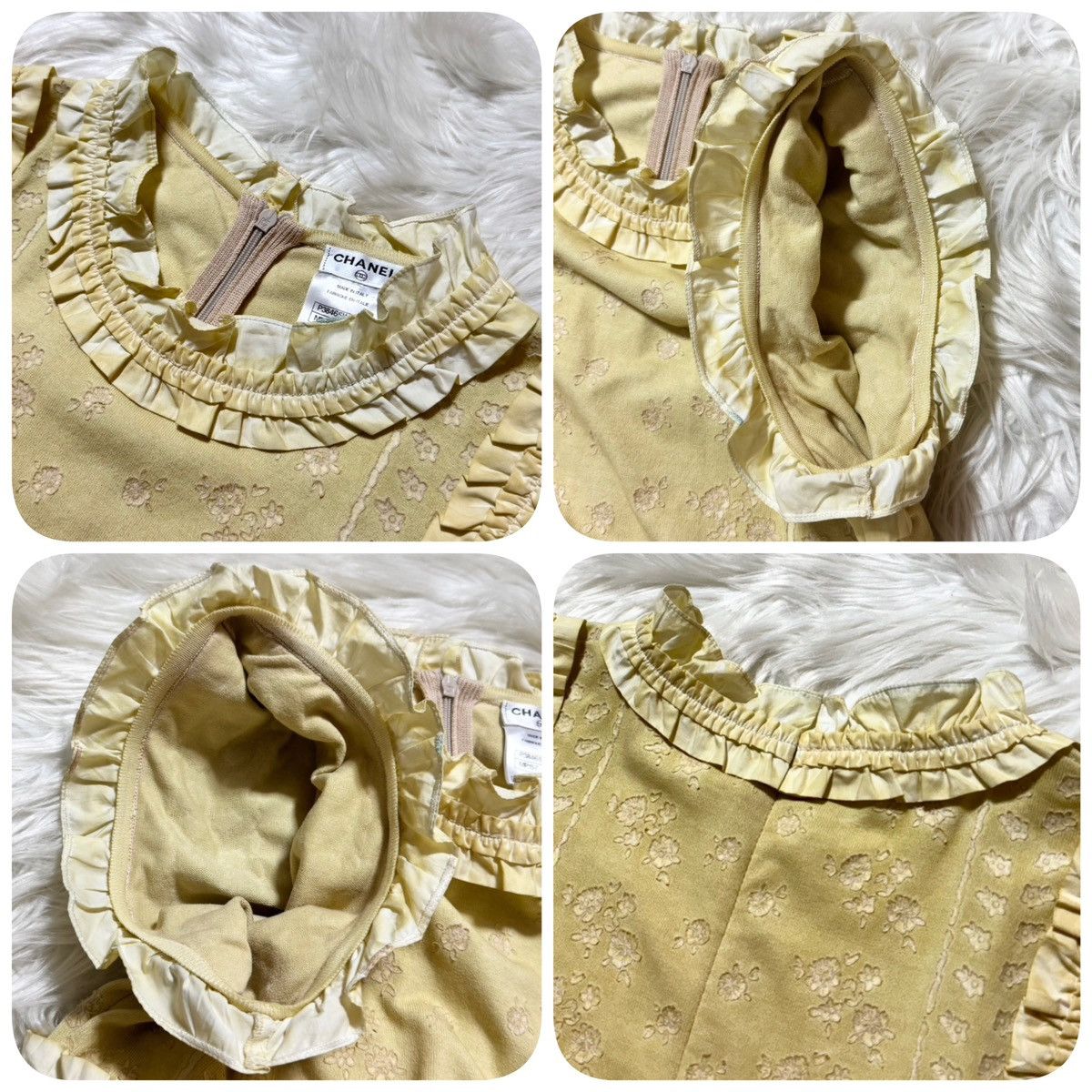 Chanel Authentic runway, Chanel COCO flower, frill, gradient dress, Size XS / US 0-2 / IT 36-38 - 3 Thumbnail